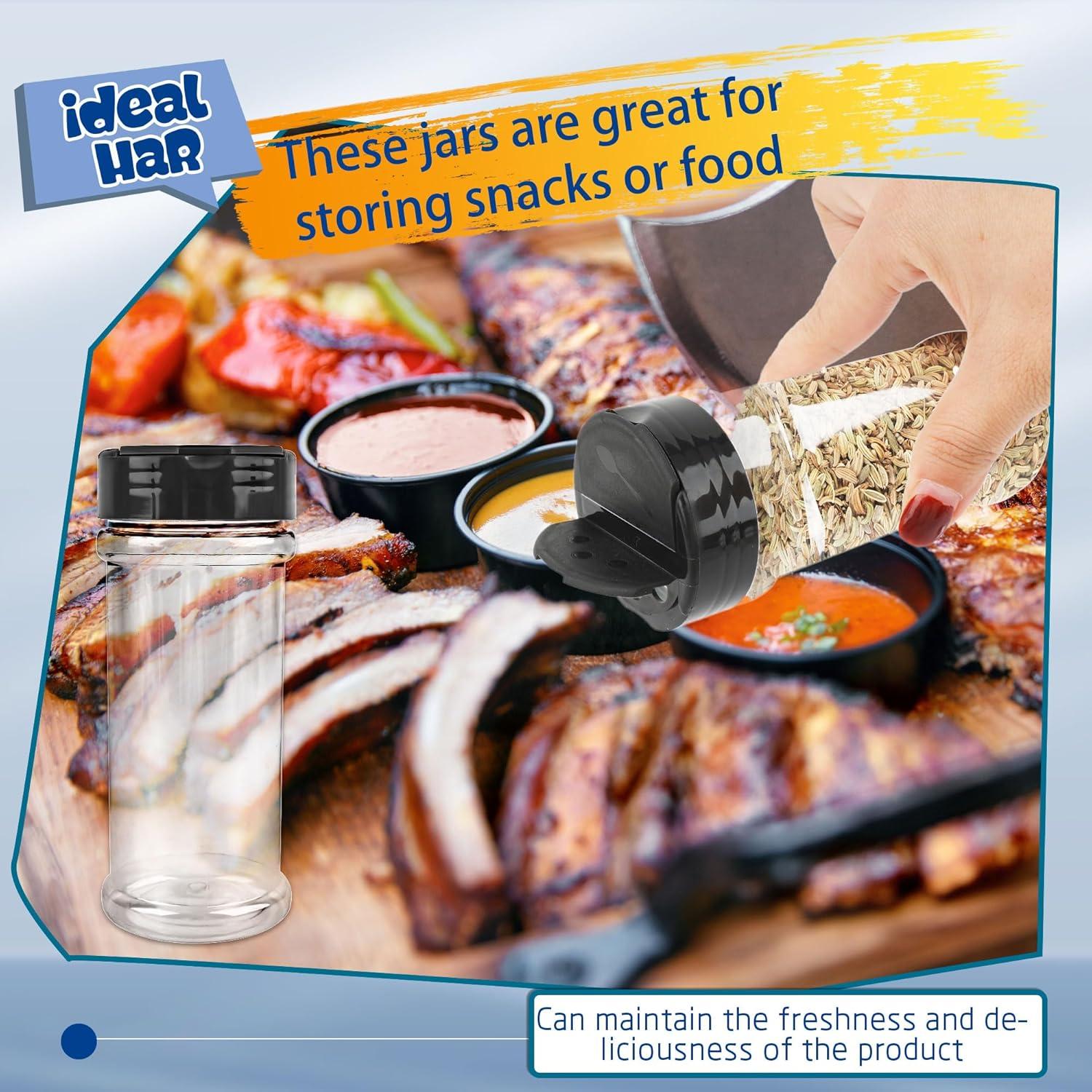 30 Tarros de Especias de Plástico Conagel 200 ml con Tapa Dosificadora