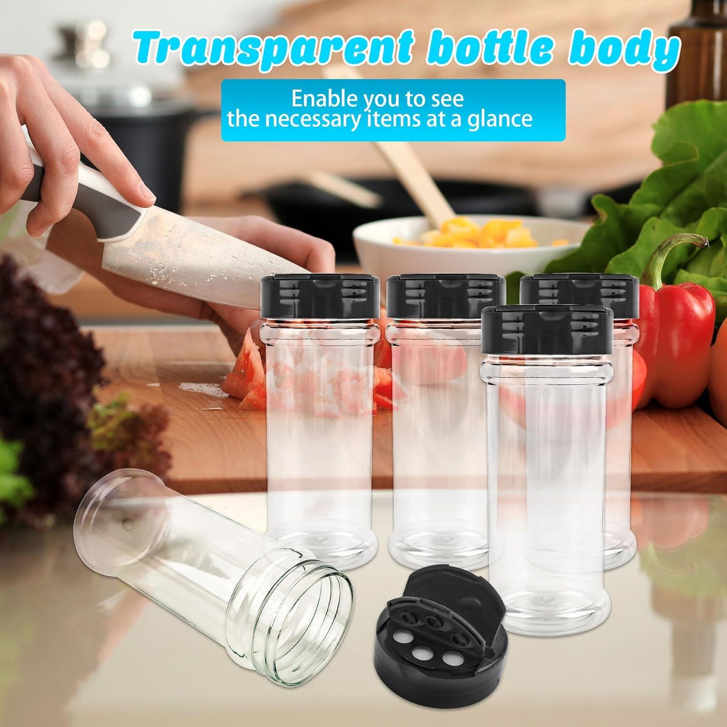 30 Tarros de Especias de Plástico Conagel 200 ml con Tapa Dosificadora