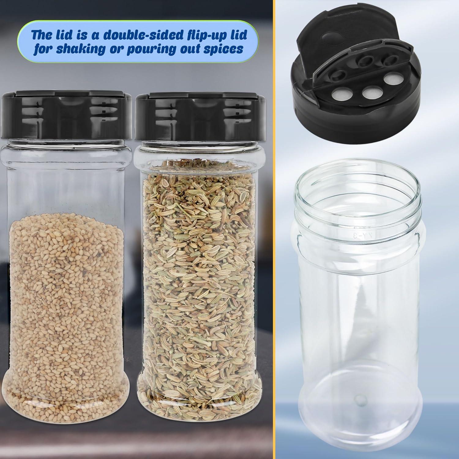 30 Tarros de Especias de Plástico Conagel 200 ml con Tapa Dosificadora