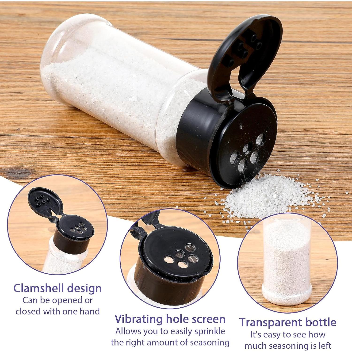 50 Tarros de Especias de Plástico 100ml Lemecima - Transparente