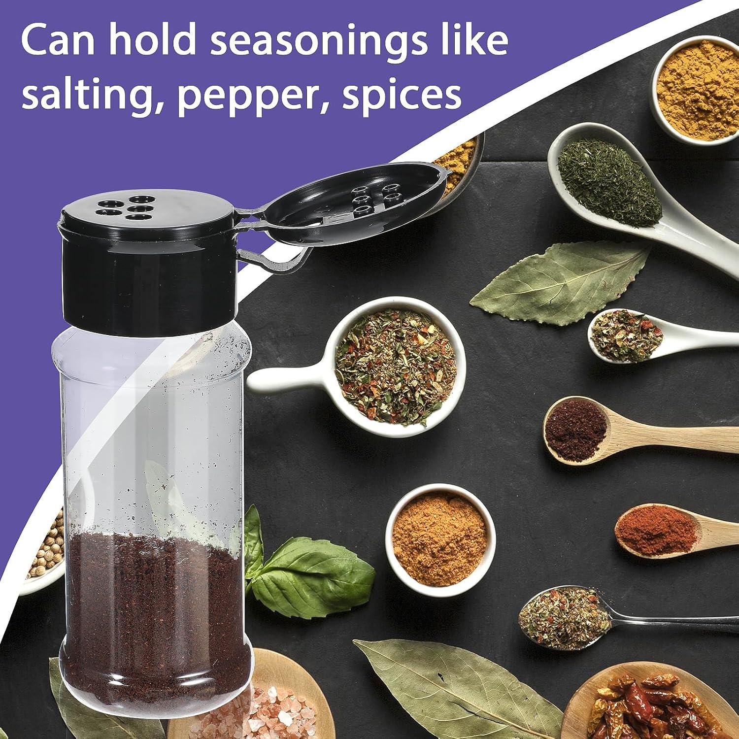 50 Tarros de Especias de Plástico 100ml Lemecima - Transparente