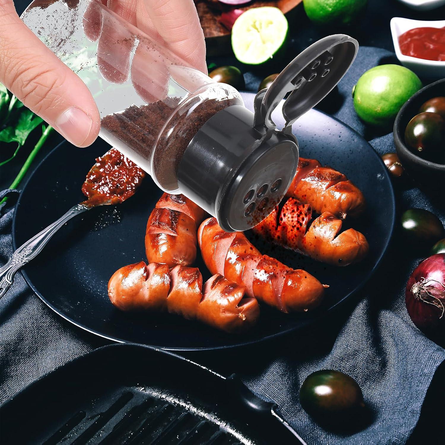 50 Tarros de Especias de Plástico 100ml Lemecima - Transparente