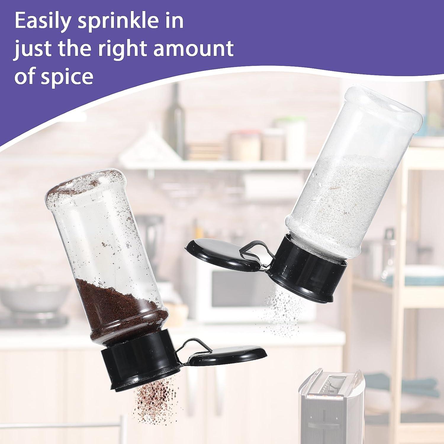 50 Tarros de Especias de Plástico 100ml Lemecima - Transparente