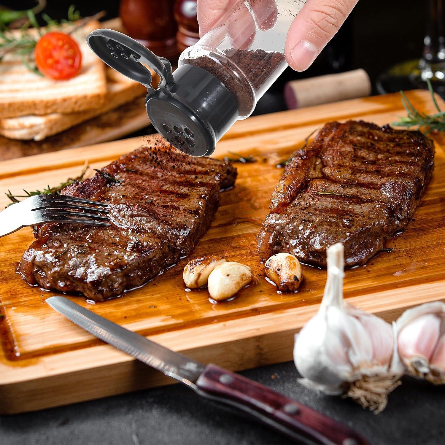 50 Tarros de Especias de Plástico 100ml Lemecima - Transparente