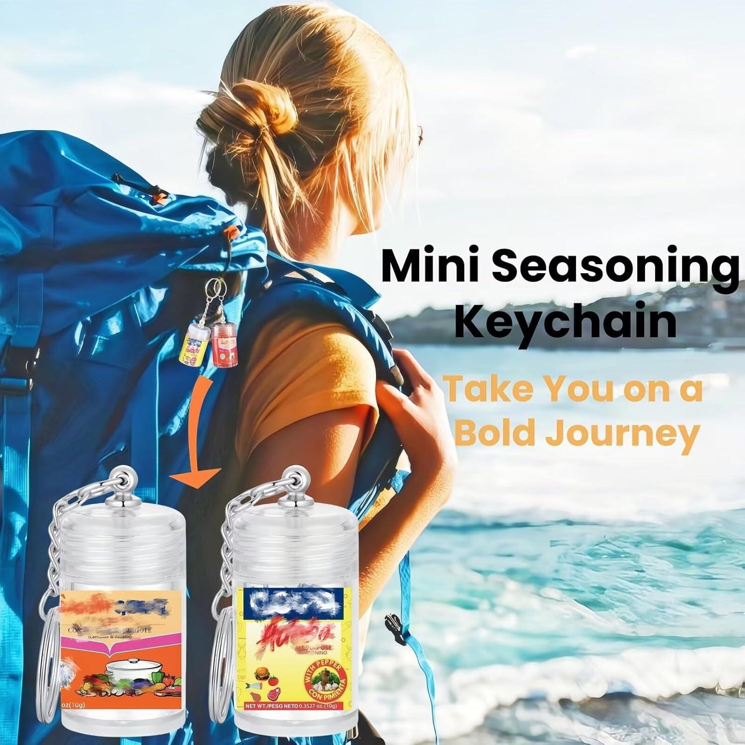 Botella de Llave Rellenable Mini - Sal Sazonada - 4.6 cm