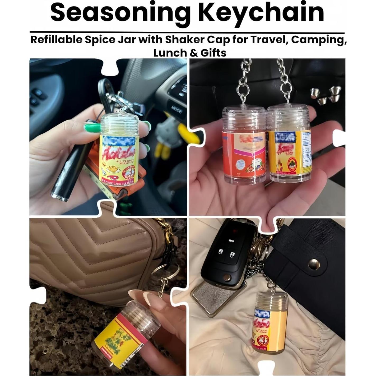 Botella de Llave Rellenable Mini - Sal Sazonada - 4.6 cm