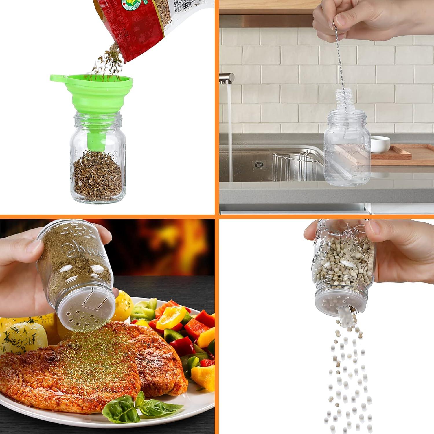 Paquete de 30 frascos de vidrio Mason 118ml con tapas herméticas