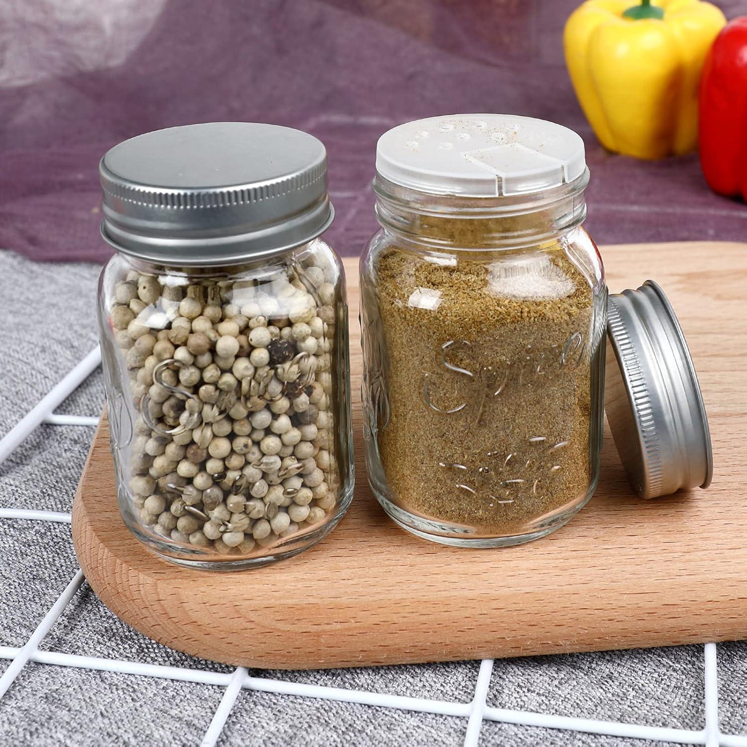 Paquete de 30 frascos de vidrio Mason 118ml con tapas herméticas