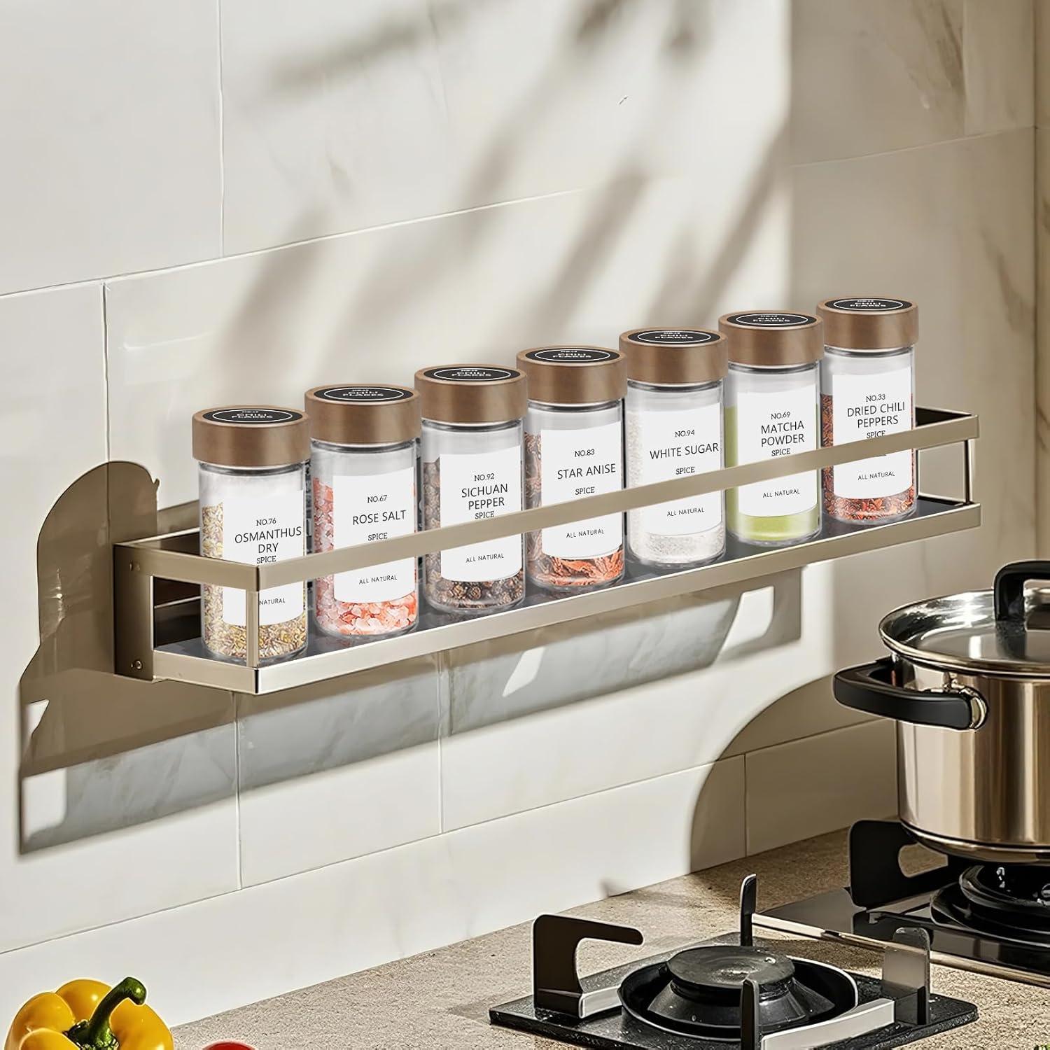 Set de 30 Tarros de Especias VIBRATITE 4 oz con Tapas de Acacia