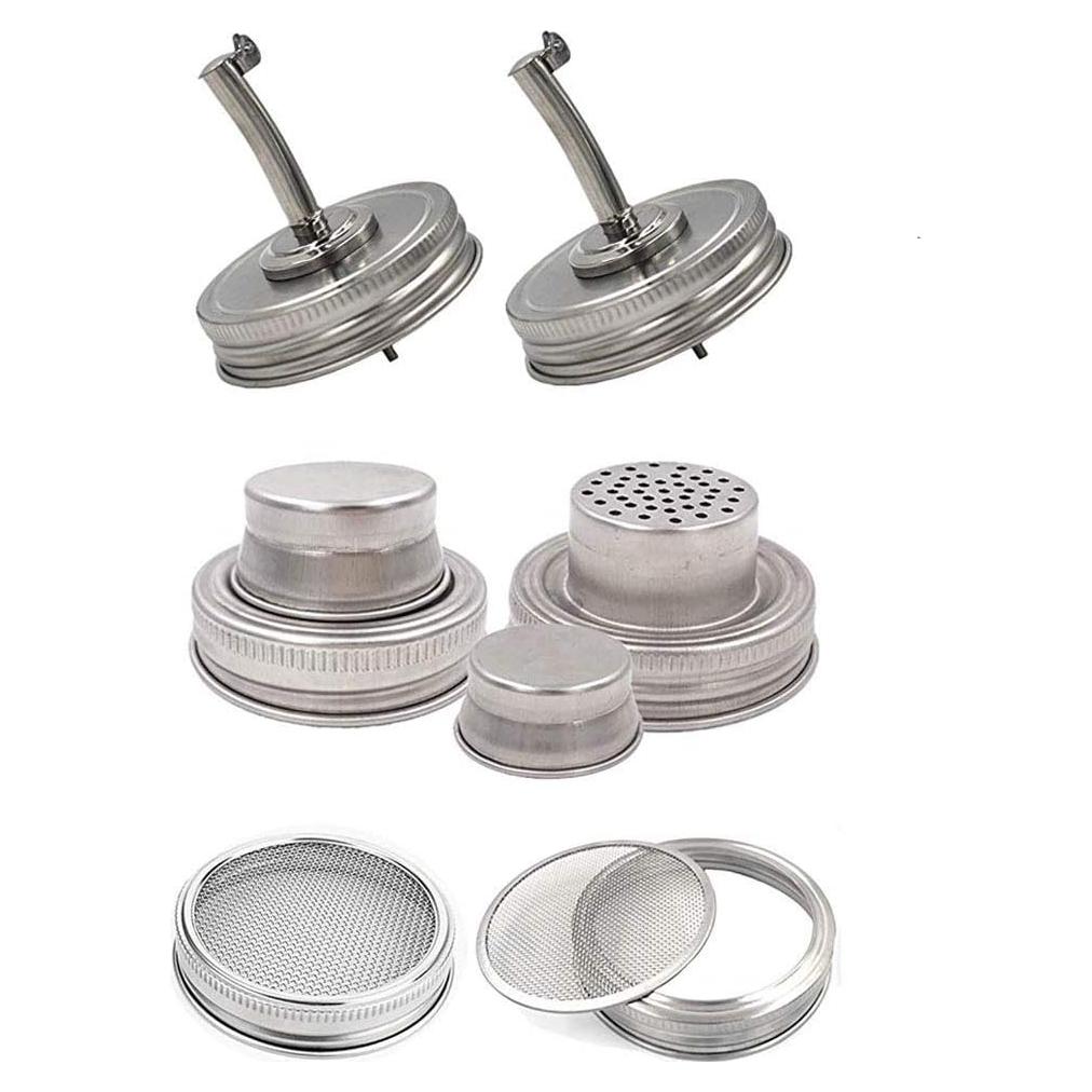 Set de 6 tapas para frascos Mason L7HWDP - Infusiones y germinación