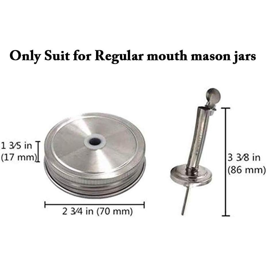 Set de 6 tapas para frascos Mason L7HWDP - Infusiones y germinación