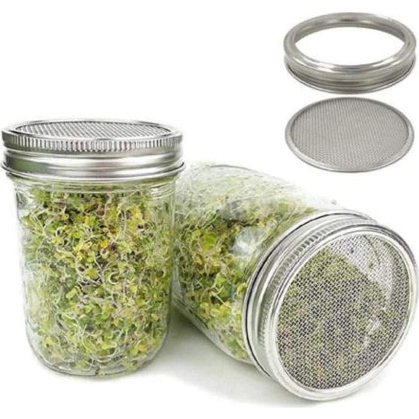 Set de 6 tapas para frascos Mason L7HWDP - Infusiones y germinación