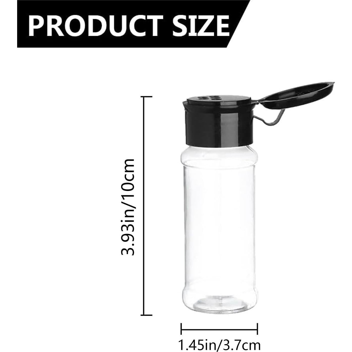 50 Tarros de Especias Voittozege 100ml Plástico Transparente