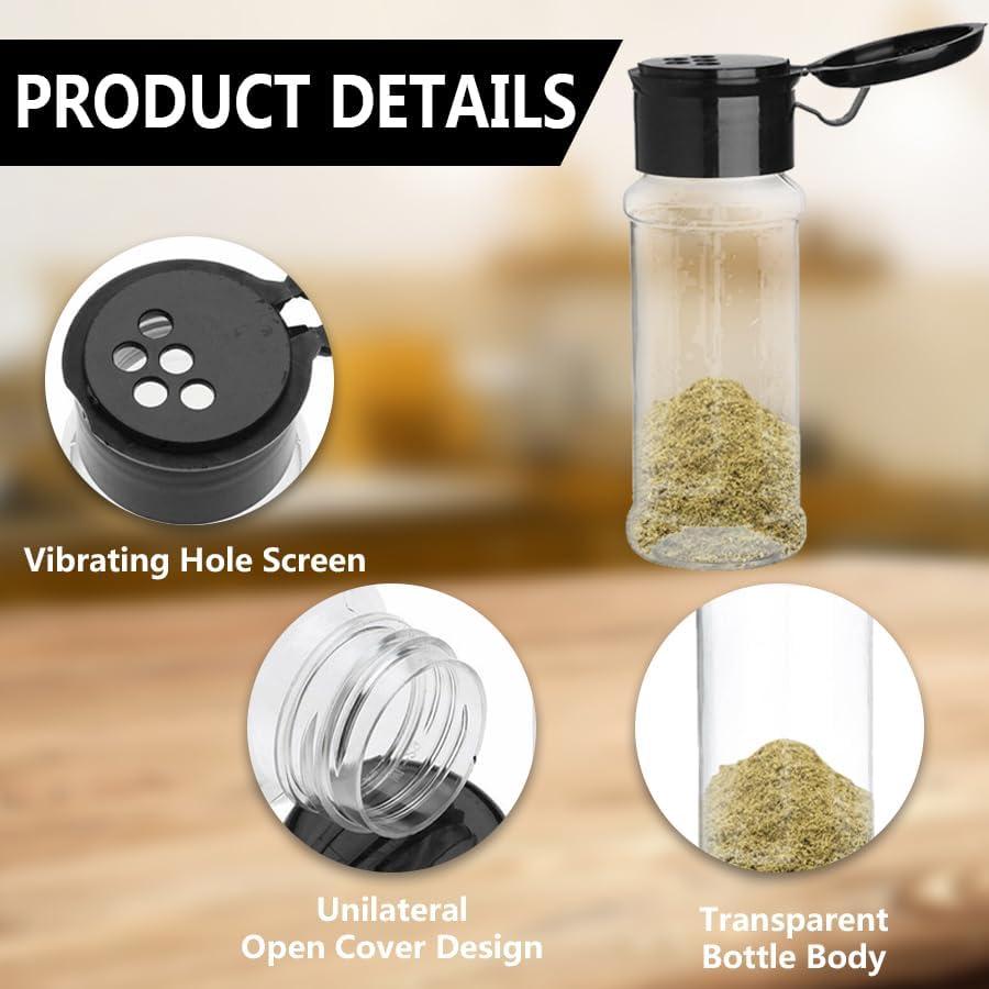 50 Tarros de Especias Voittozege 100ml Plástico Transparente