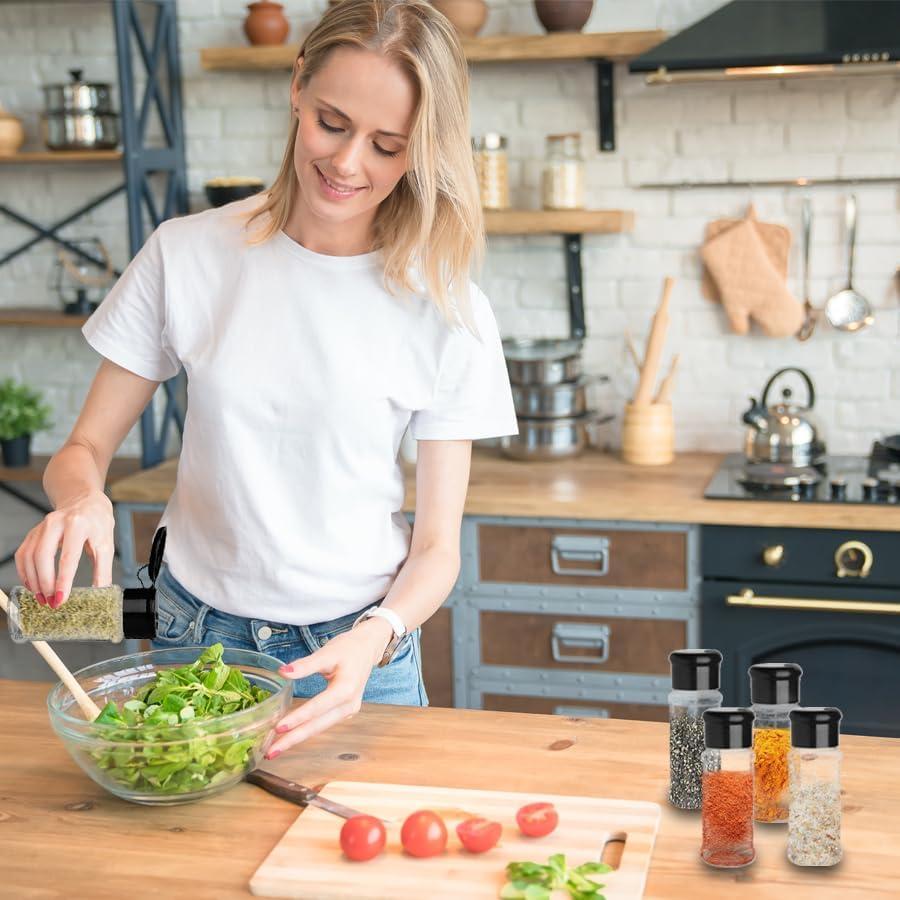 50 Tarros de Especias Voittozege 100ml Plástico Transparente