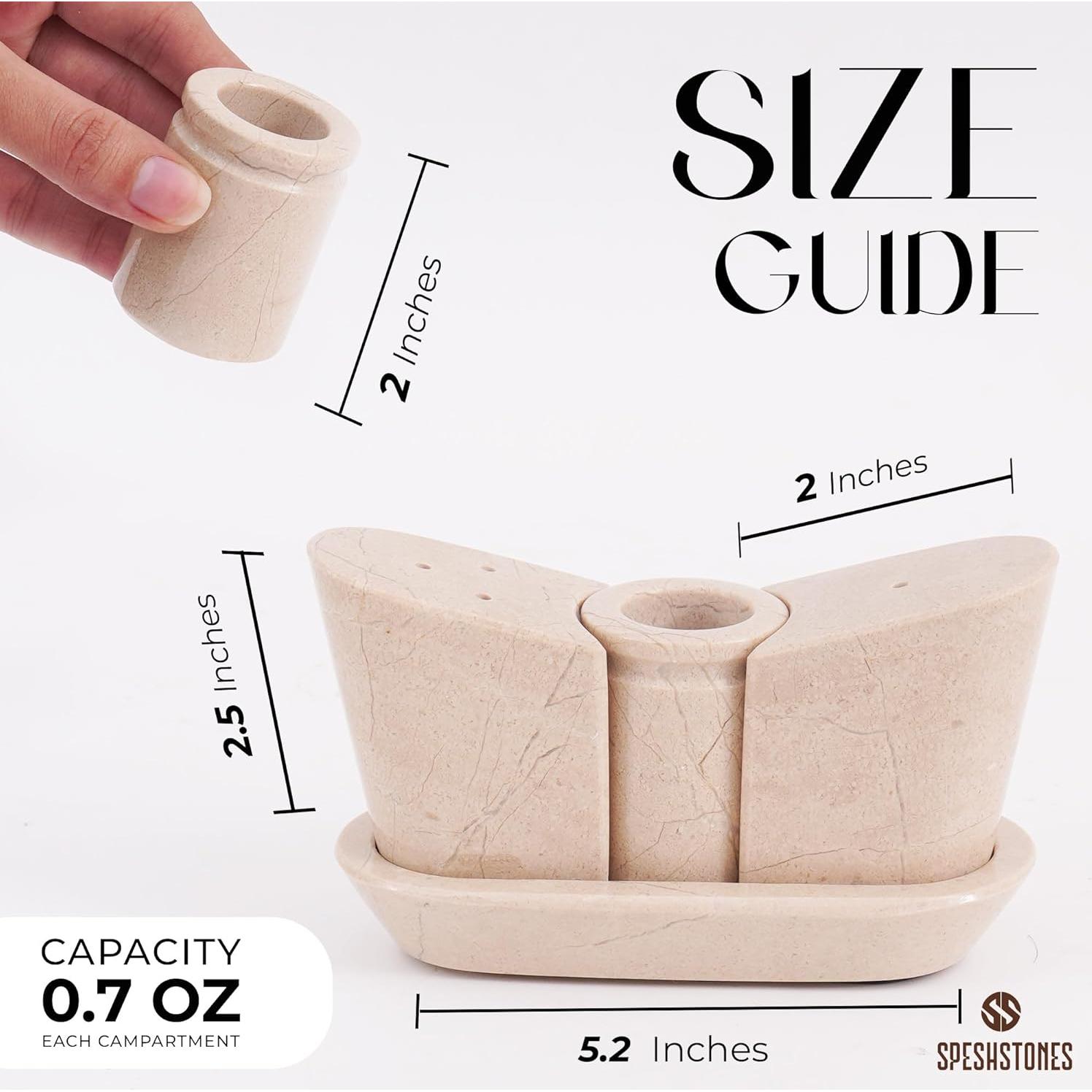 Juego de Salero y Pimentero de Mármol SPESHSTONES Verona