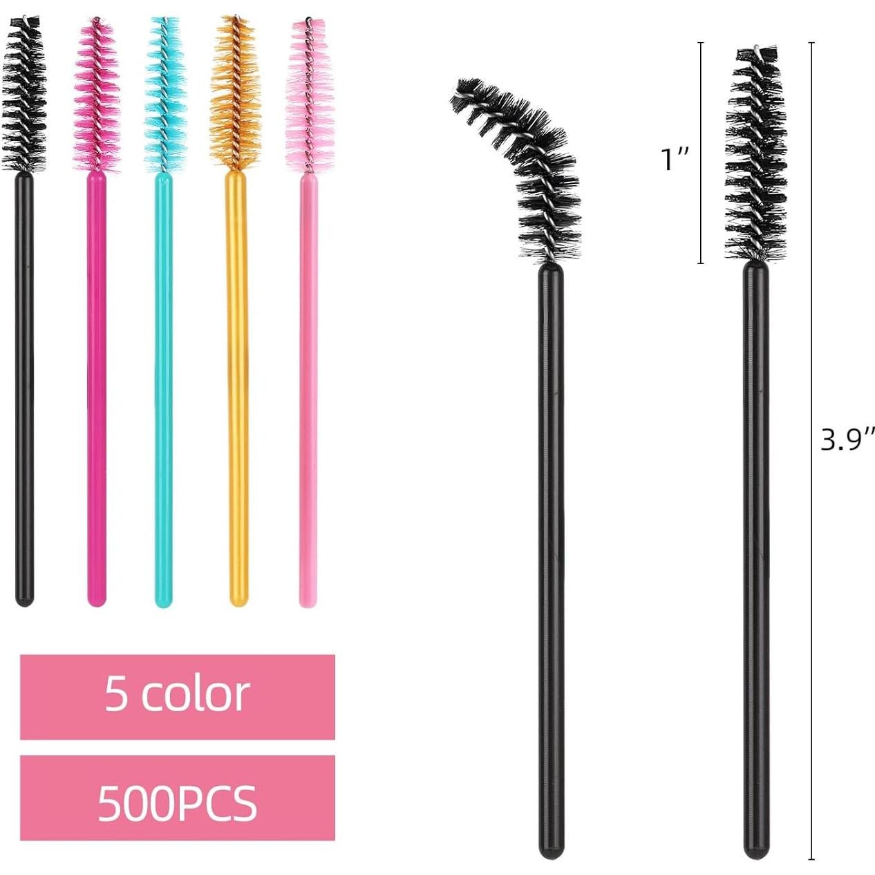 500 Varitas de Máscara Desechables Tbestmax para Pestañas y Cejas