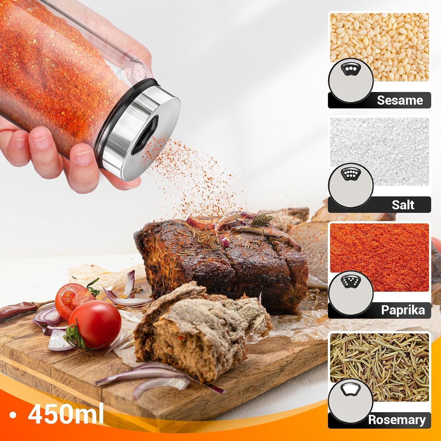 Conjunto de 3 Tarros de Especias Segarty 450ml con Etiquetas