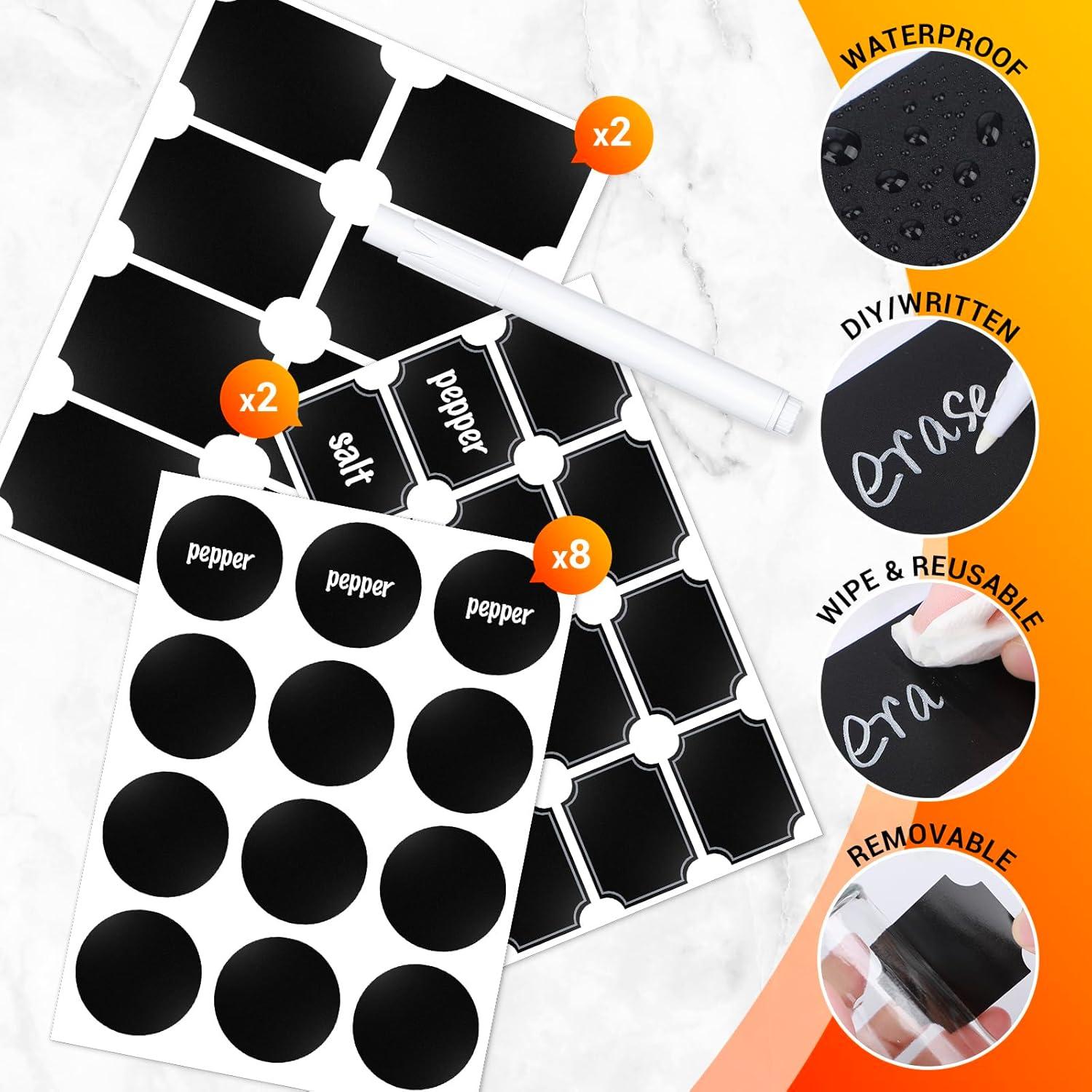 Conjunto de 3 Tarros de Especias Segarty 450ml con Etiquetas