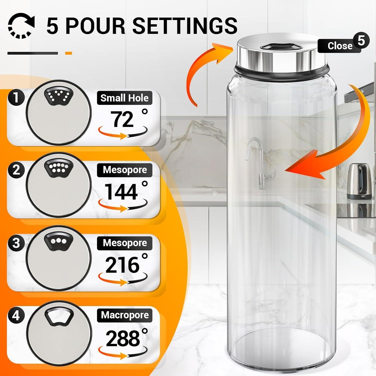 Conjunto de 3 Tarros de Especias Segarty 450ml con Etiquetas