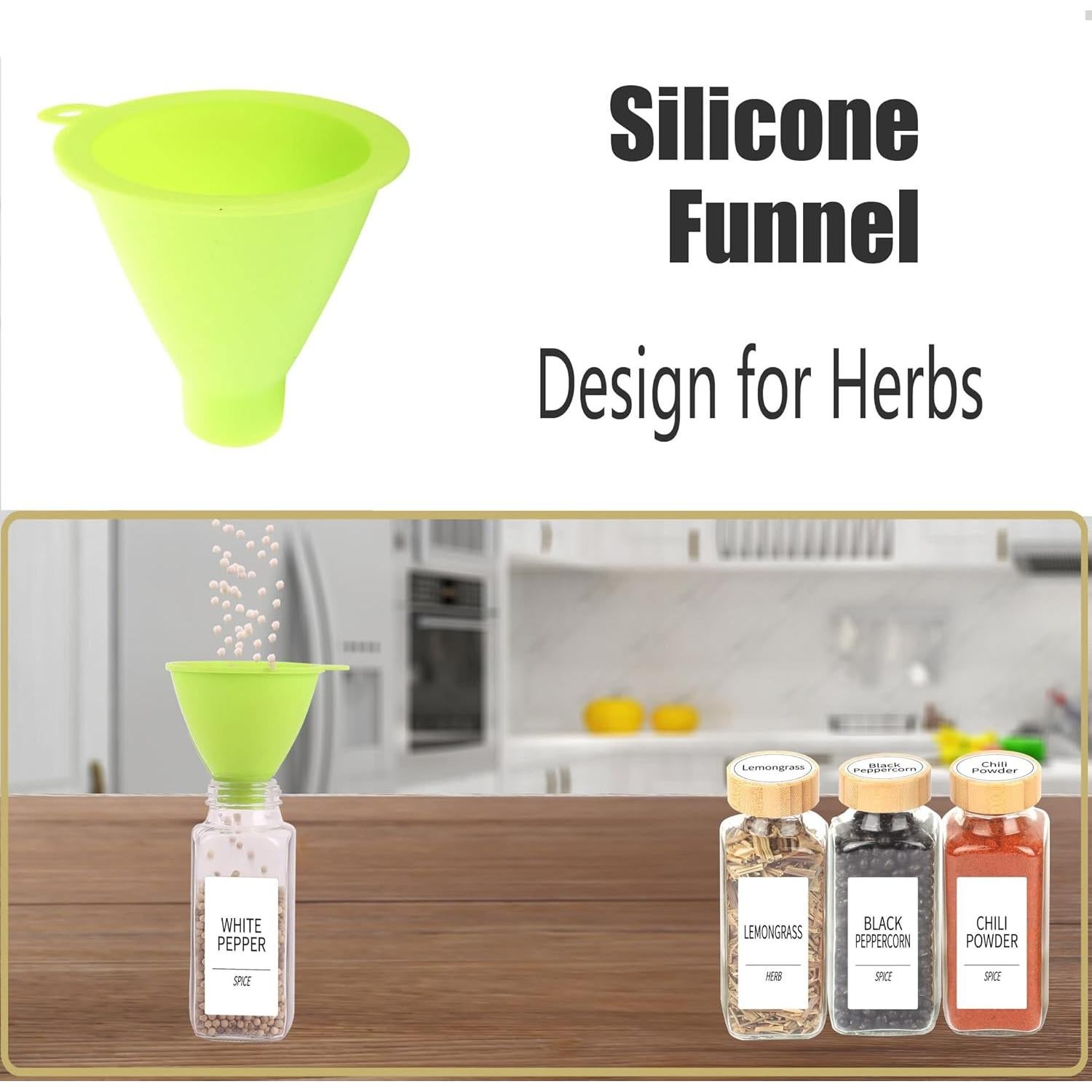 Juego de 24 Tarros de Vidrio para Especias SWOMMOLY 8 oz