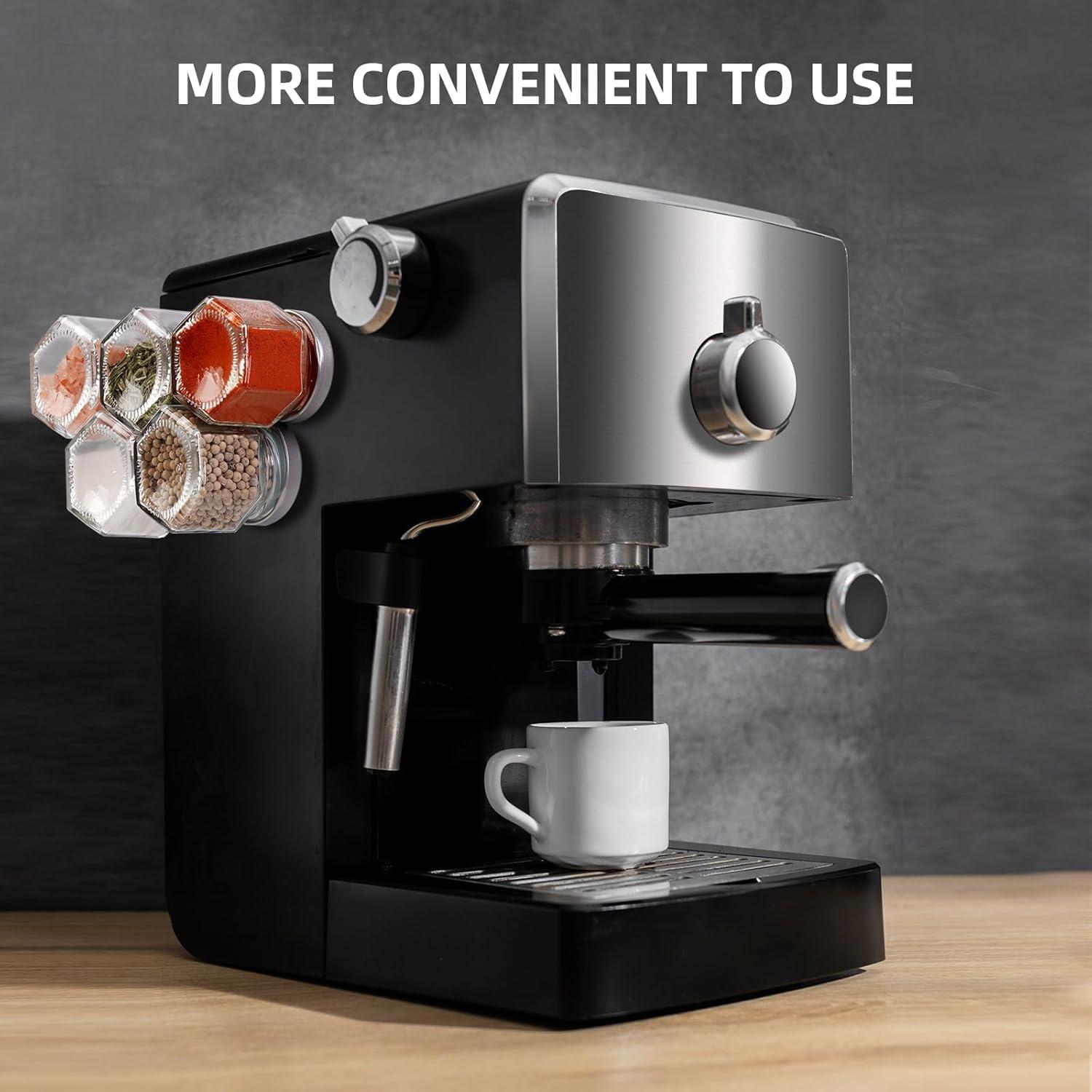 Juego de 10 Tarros Magnéticos de Especias OPTWISELY 65ml