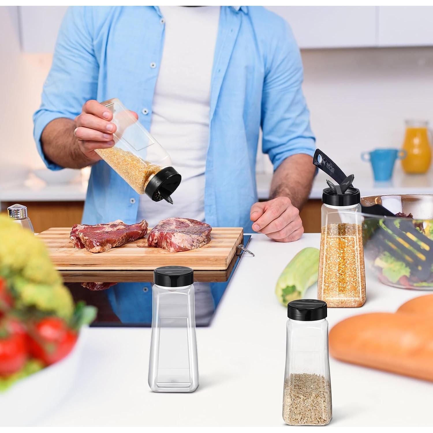 Tarros de Especias Zhehao 16 Piezas 0.95L Plástico con Tapa