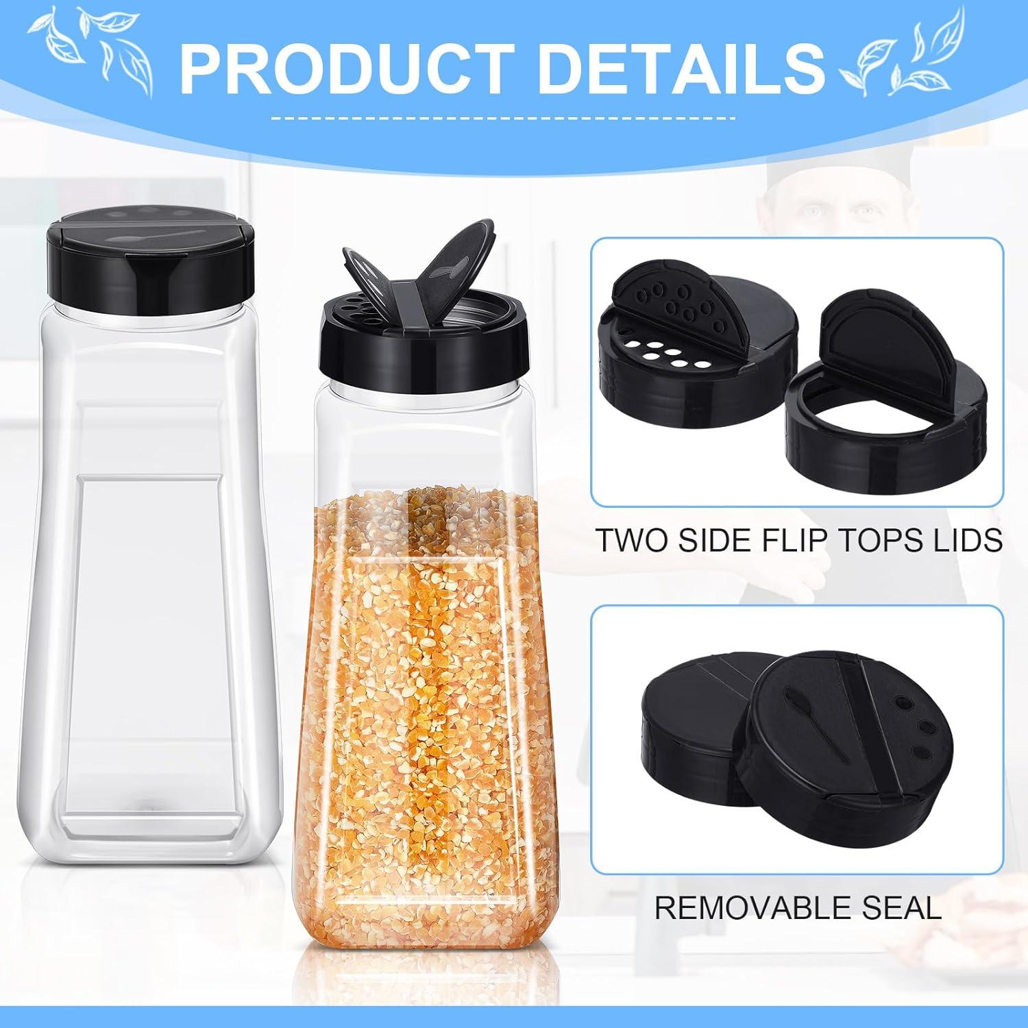 Tarros de Especias Zhehao 16 Piezas 0.95L Plástico con Tapa