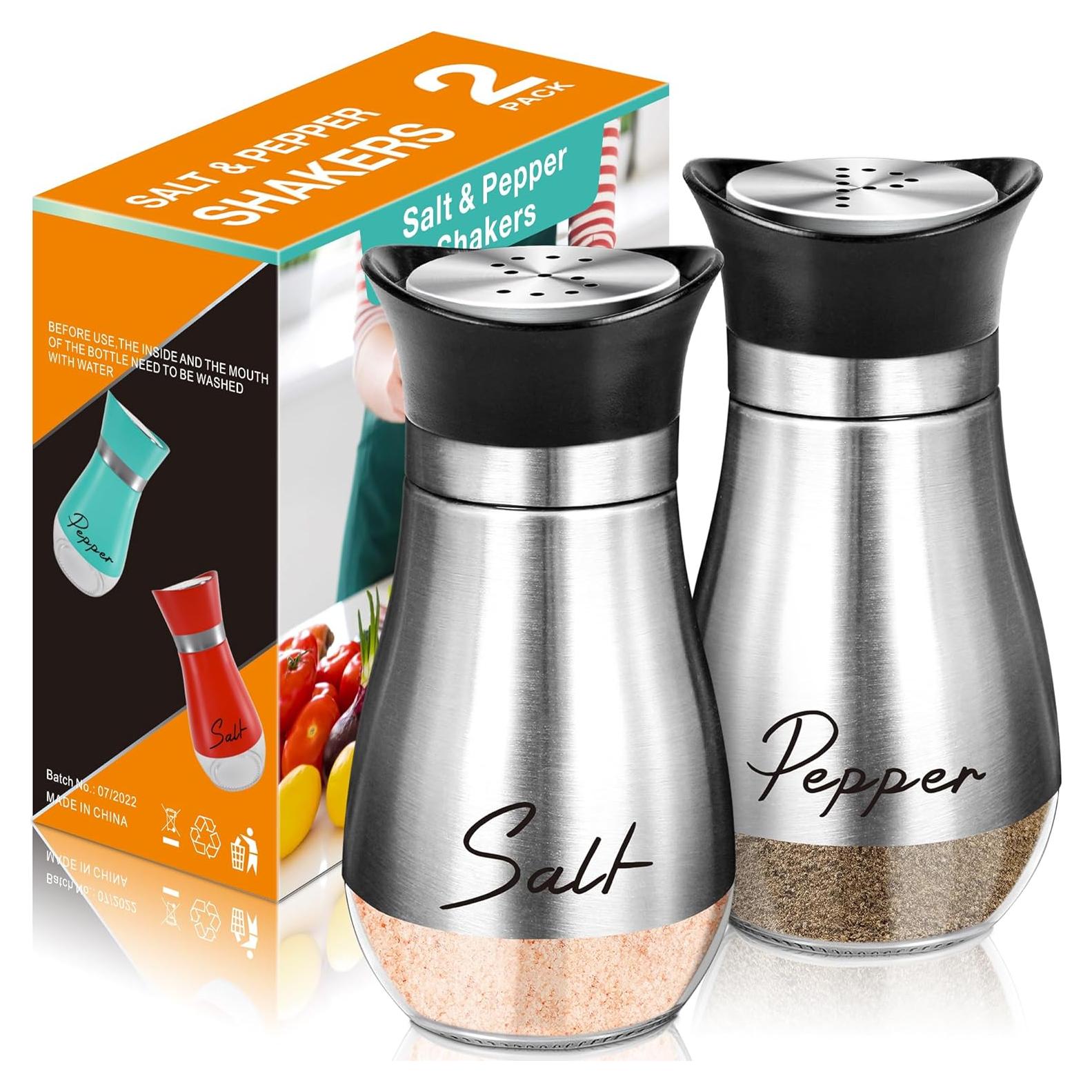 Juego de Saleros y Pimenteros Arrozon 4 oz Acero Inoxidable Plata