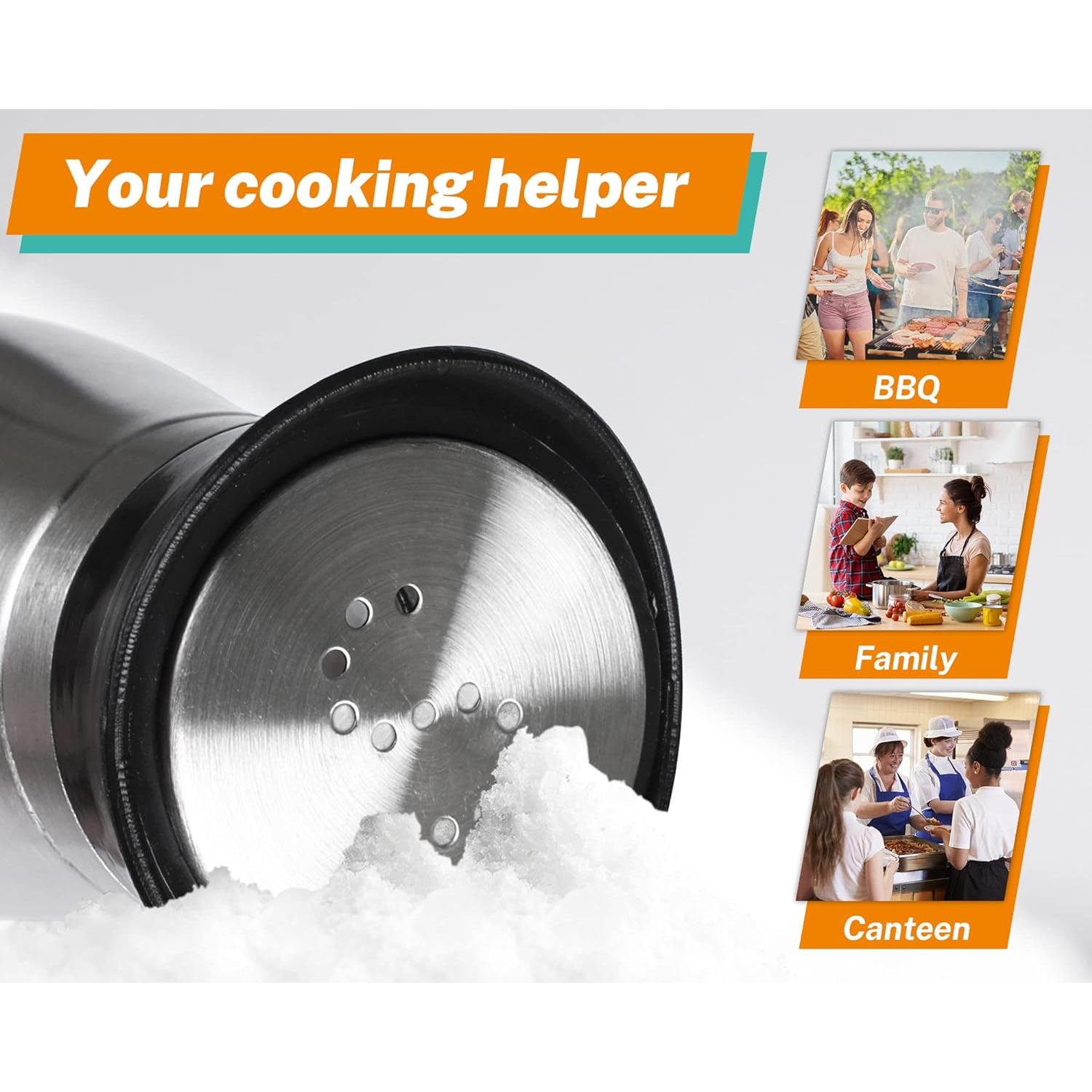 Juego de Saleros y Pimenteros Arrozon 4 oz Acero Inoxidable Plata