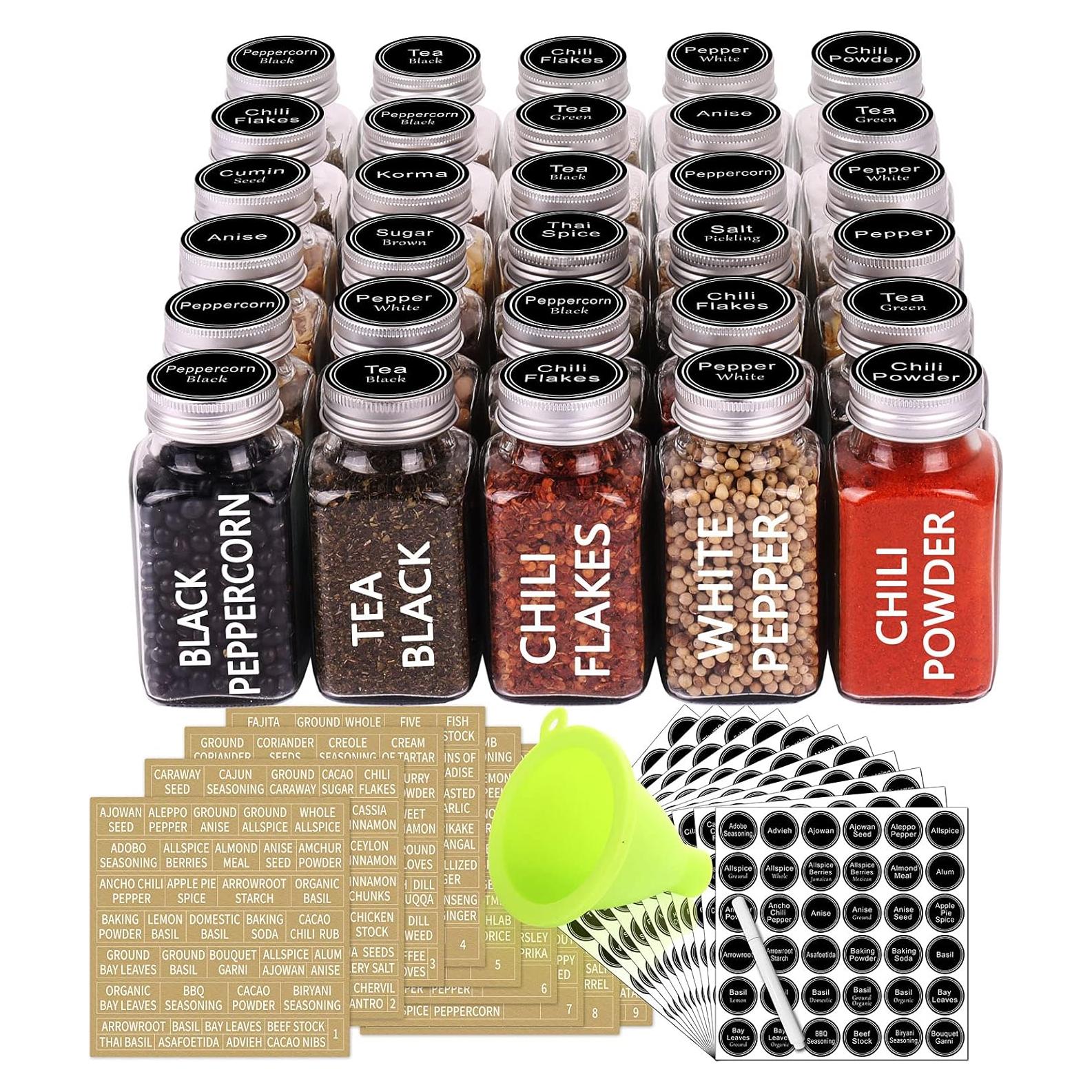 Tarros de Especias de Vidrio SWOMMOLY 30 Piezas 170 g Herméticos