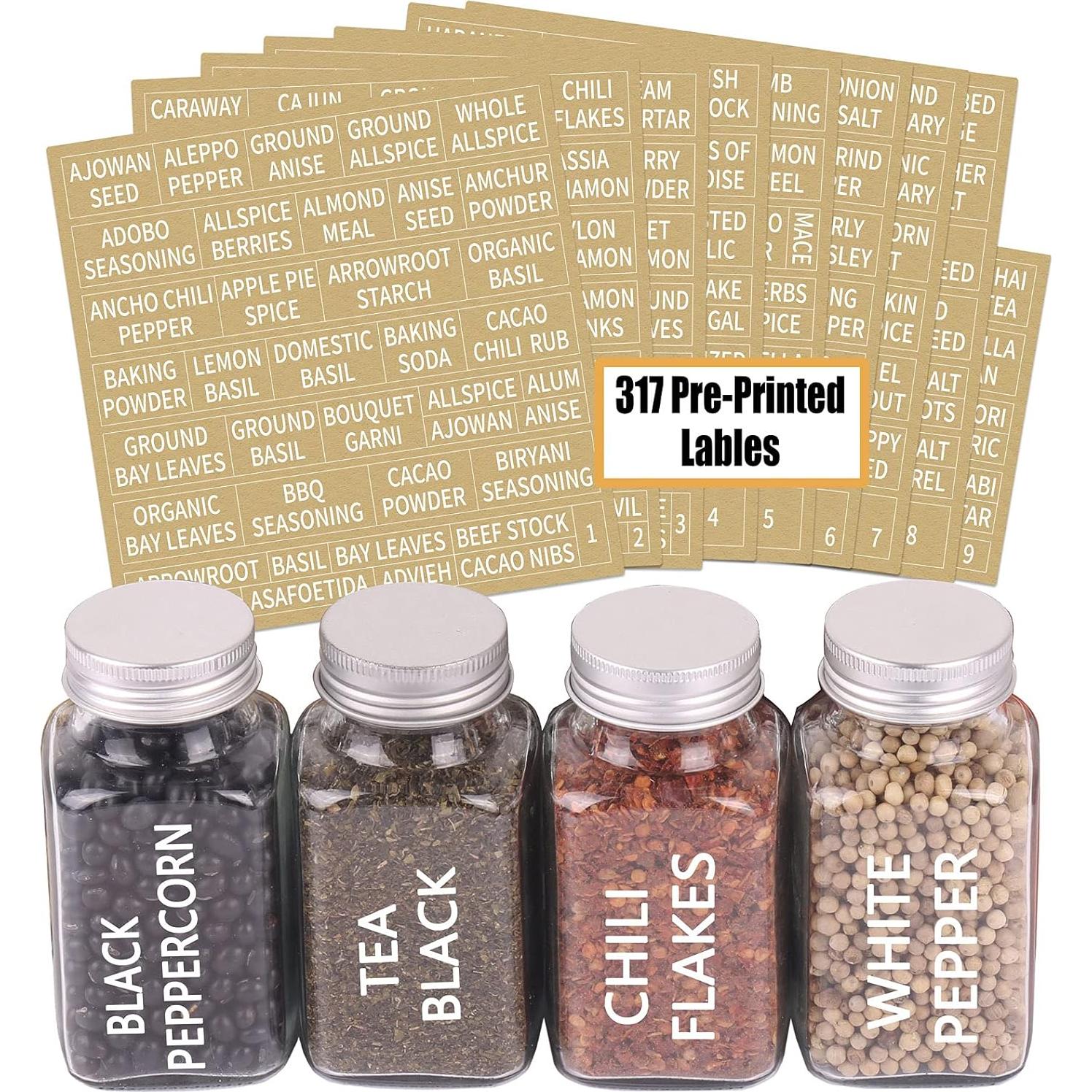 Tarros de Especias de Vidrio SWOMMOLY 30 Piezas 170 g Herméticos