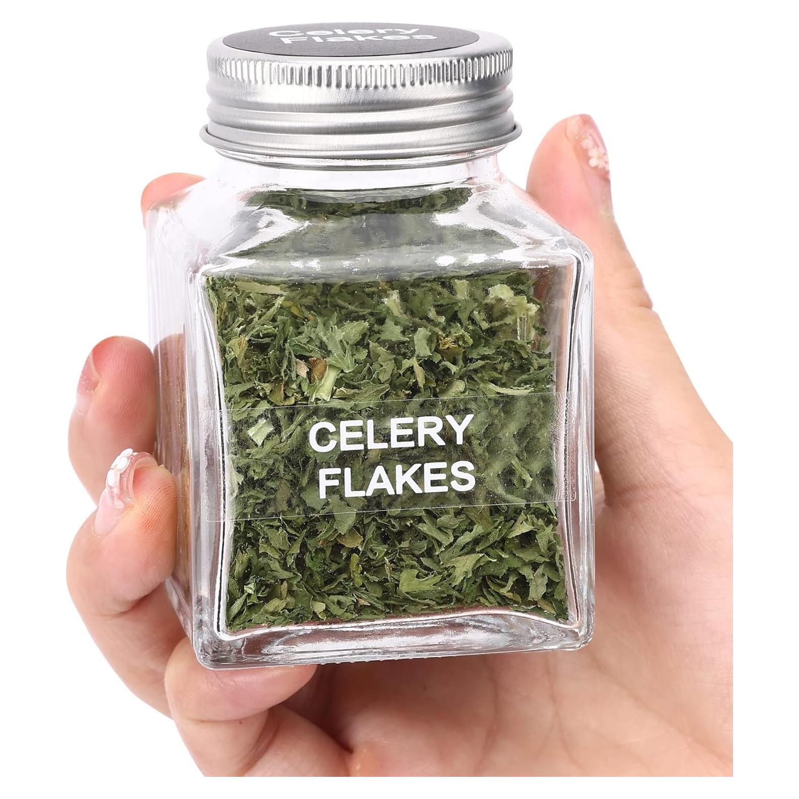 Set de 49 Tarros de Especias de Vidrio MIUKAA 127 ml con Etiquetas