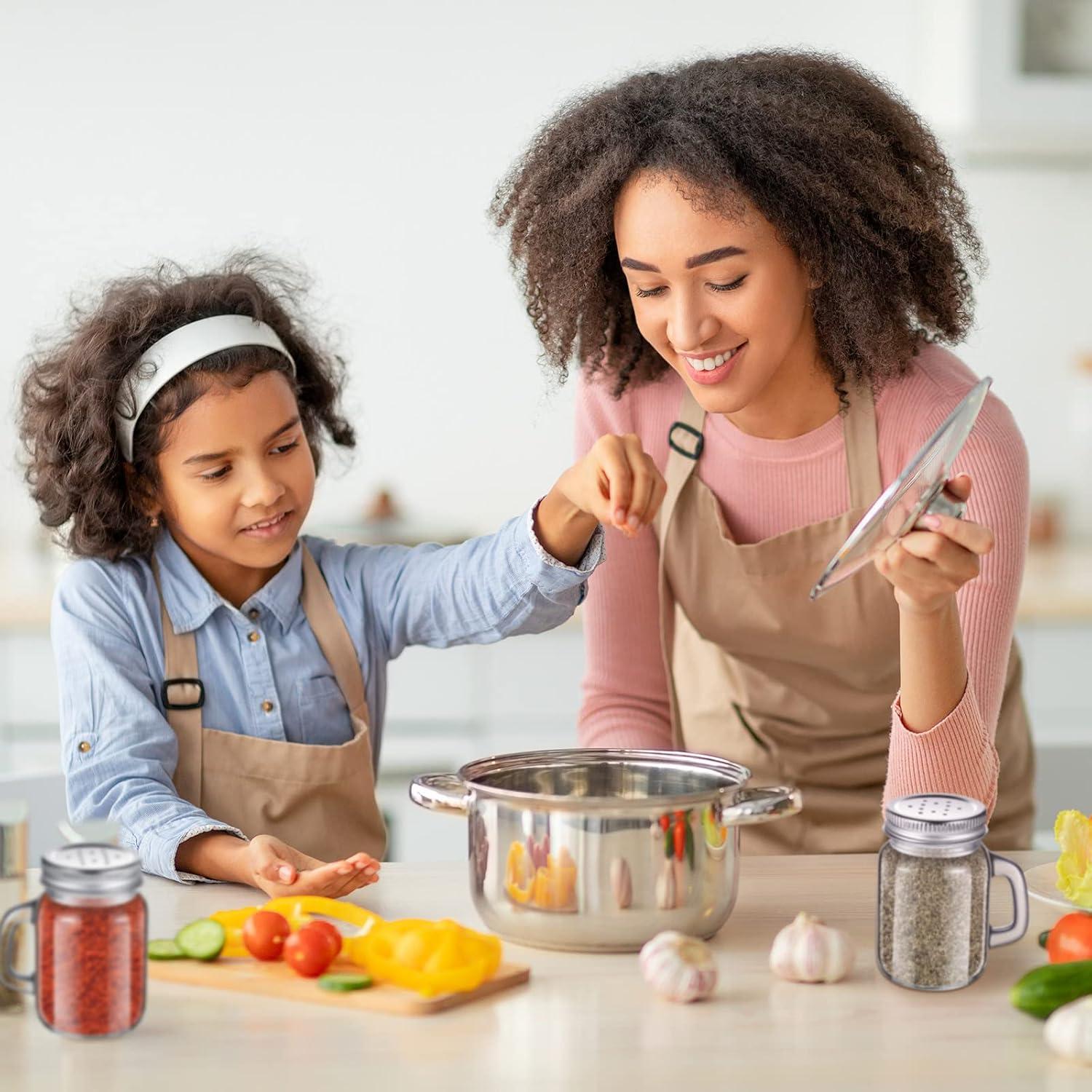 12 Tarros de Vidrio para Sal y Pimienta Tessco 120 ml