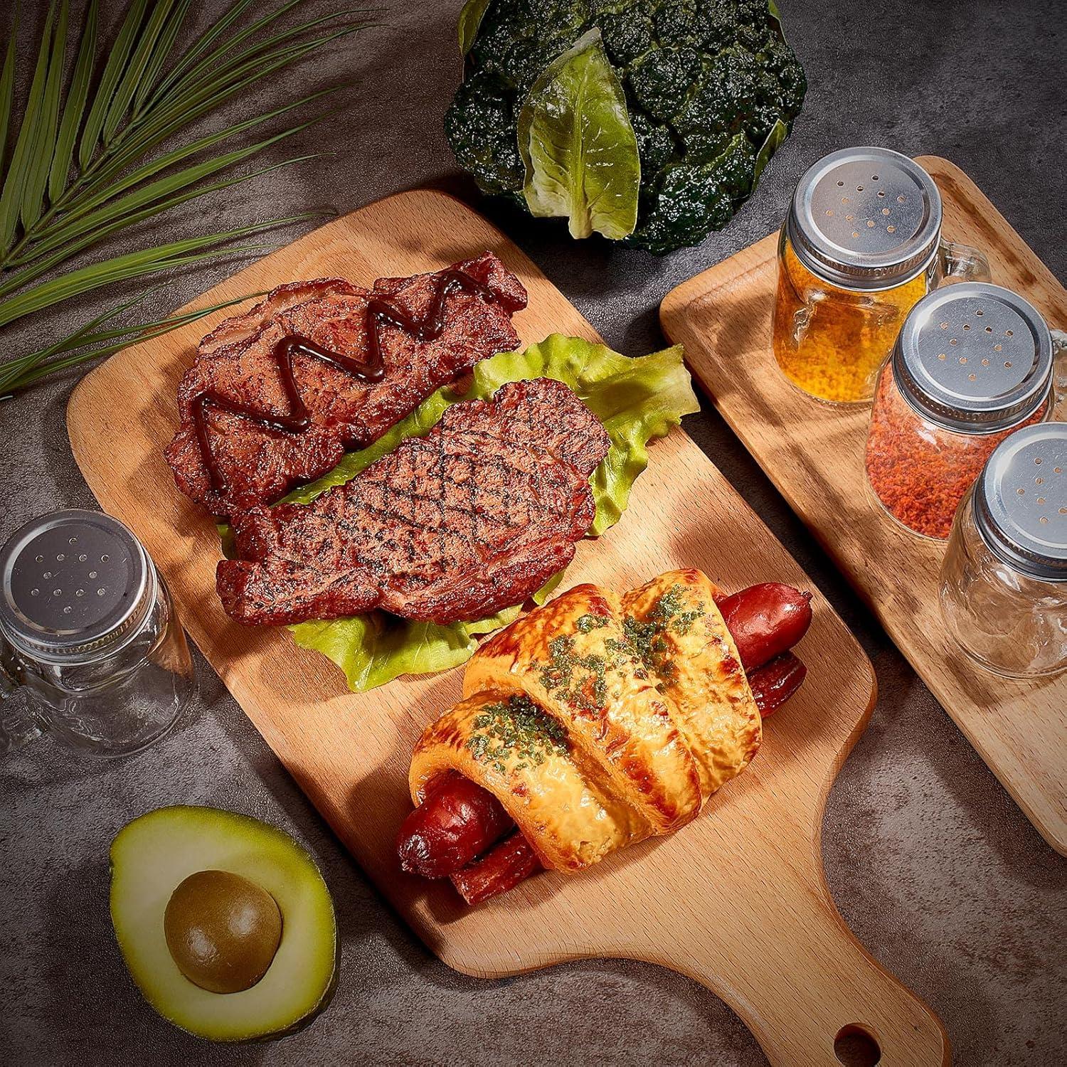 12 Tarros de Vidrio para Sal y Pimienta Tessco 120 ml