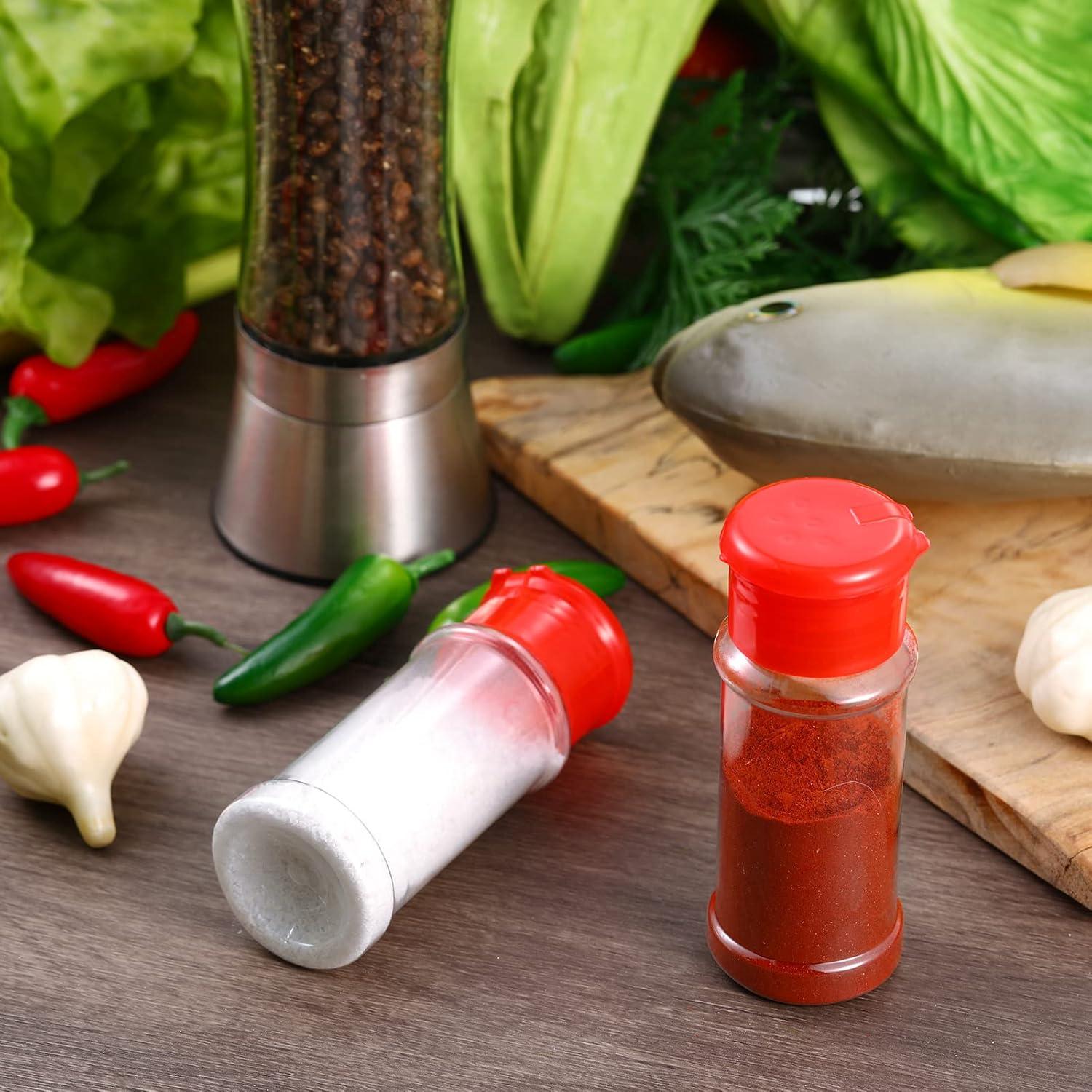 50 Tarros de Especias Plástico Rtteri 100ml con Tapa Shaker