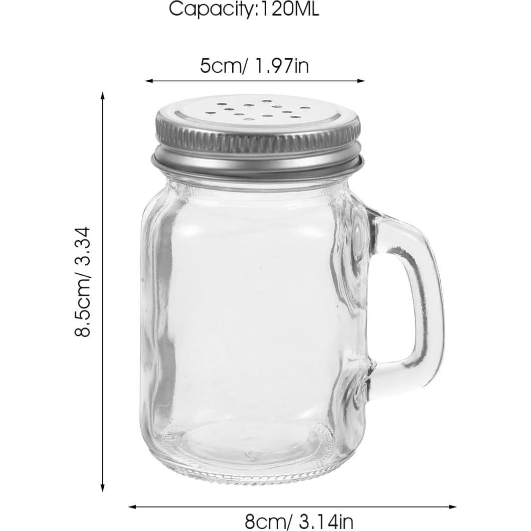 Tarros de Vidrio Vintage Zerodeko 120ml con Tapa de Aluminio