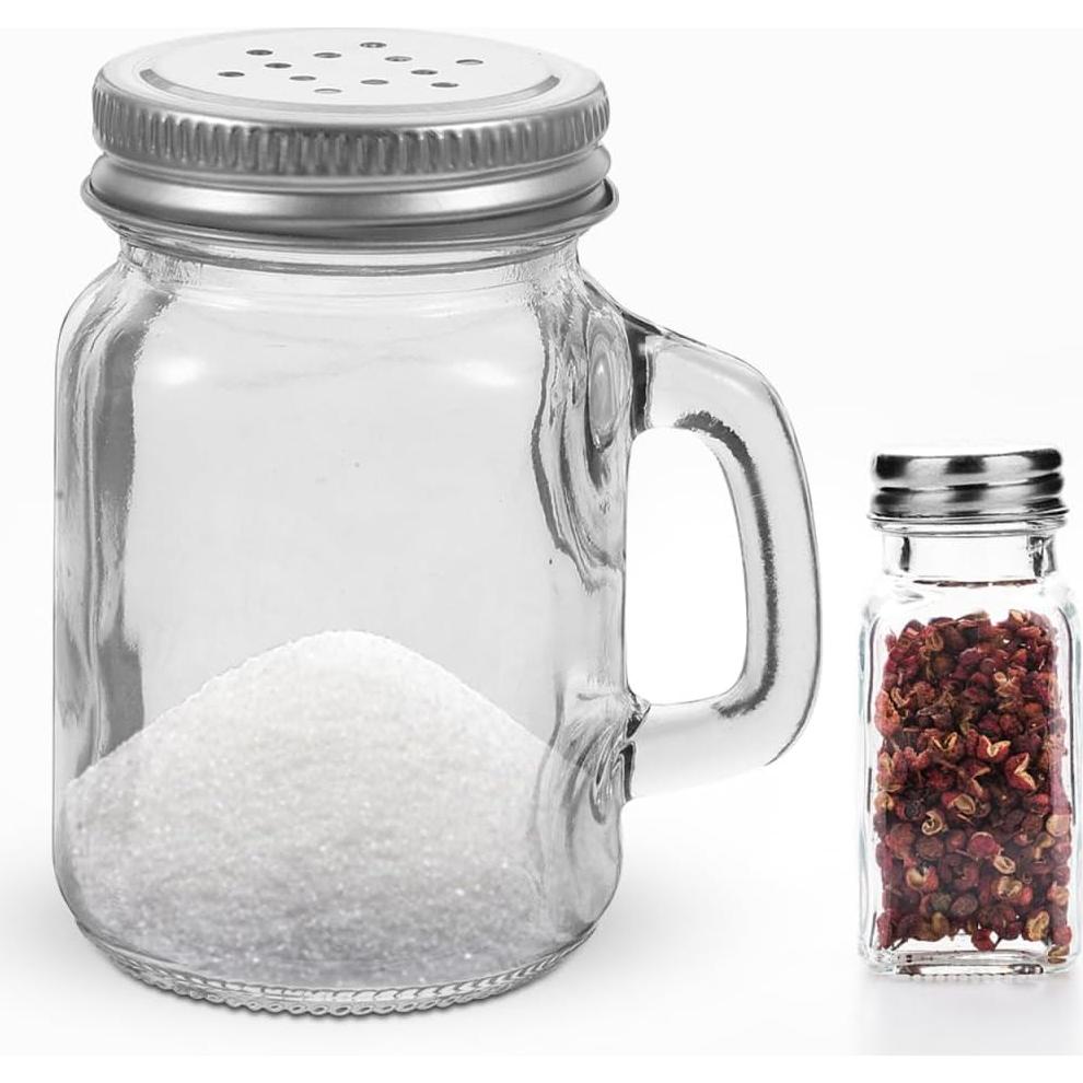 Tarros de Vidrio Vintage Zerodeko 120ml con Tapa de Aluminio