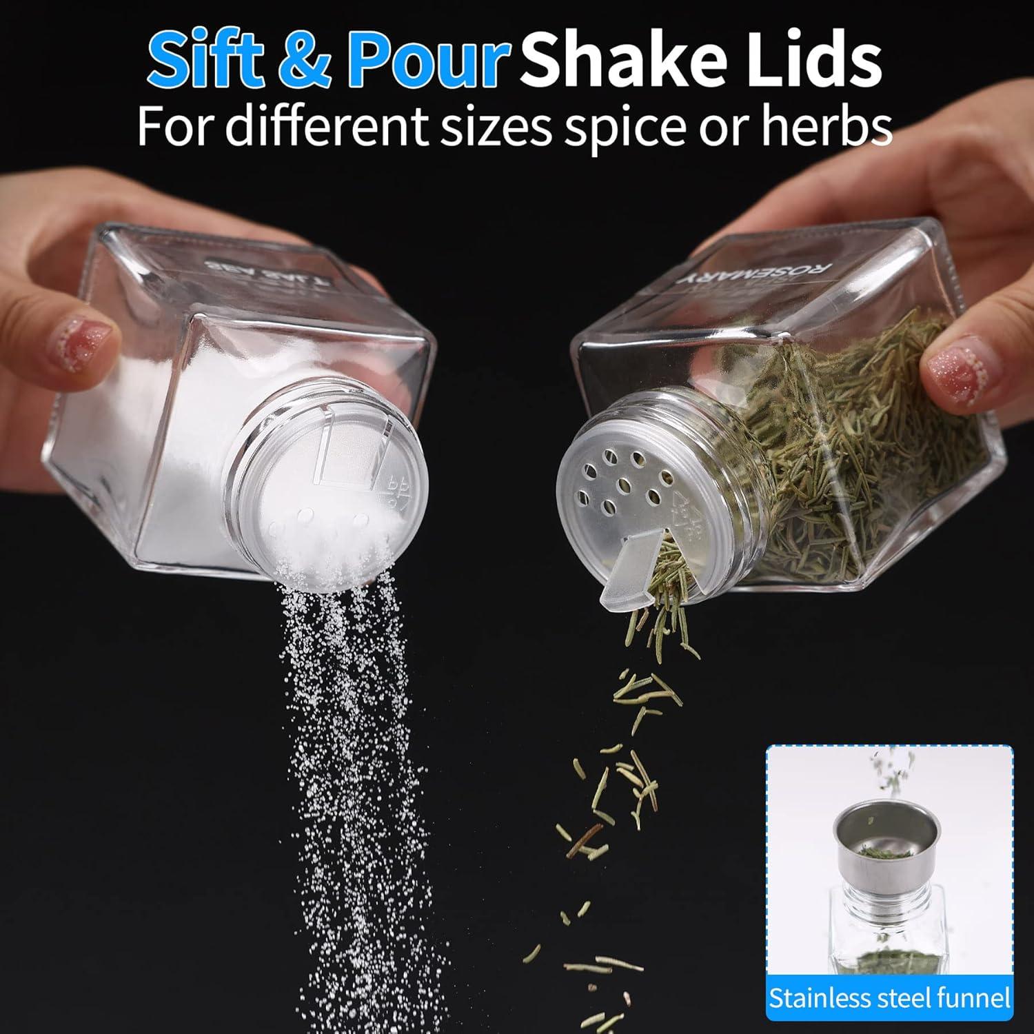 Tarros de Especias de Vidrio MIUKAA 29 Piezas 120ml con Etiquetas