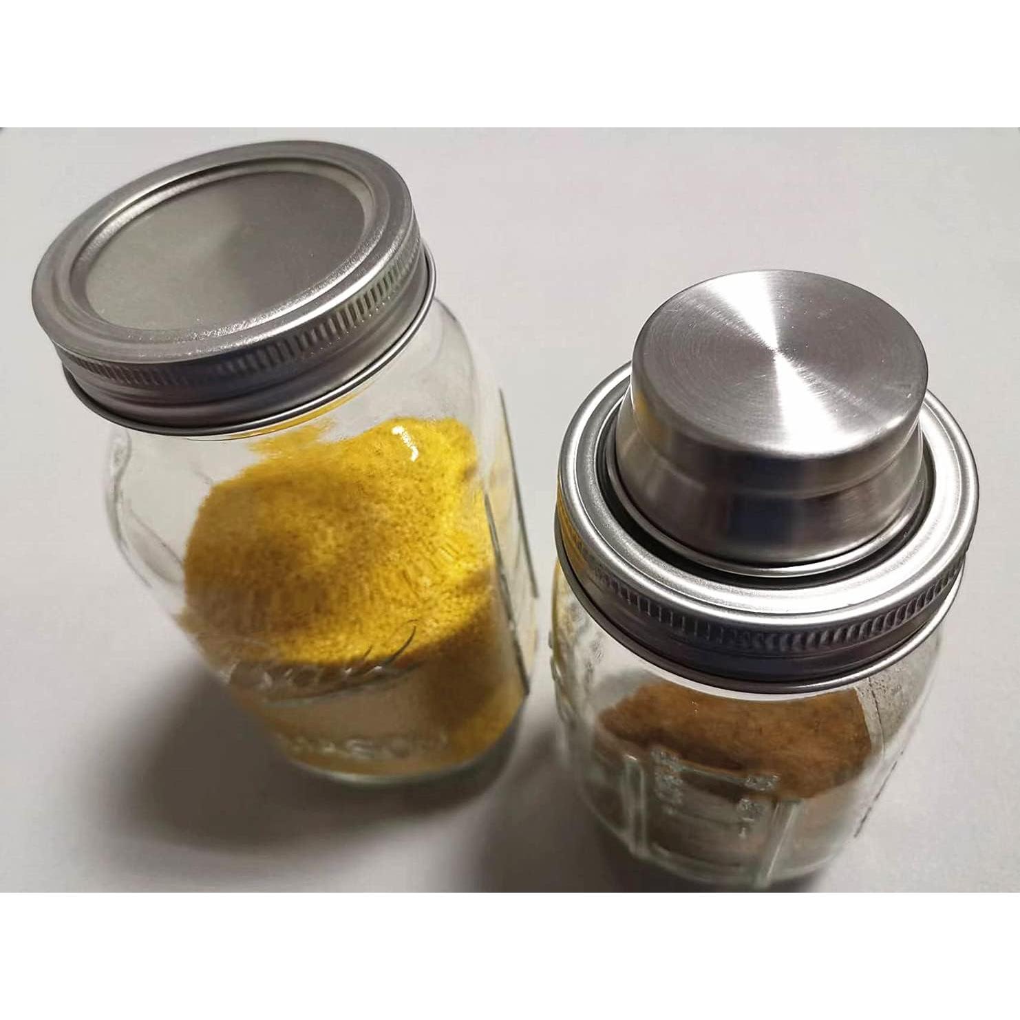 Juego de 4 tapas de frascos Mason Shaker MIA GENOVIA 70mm