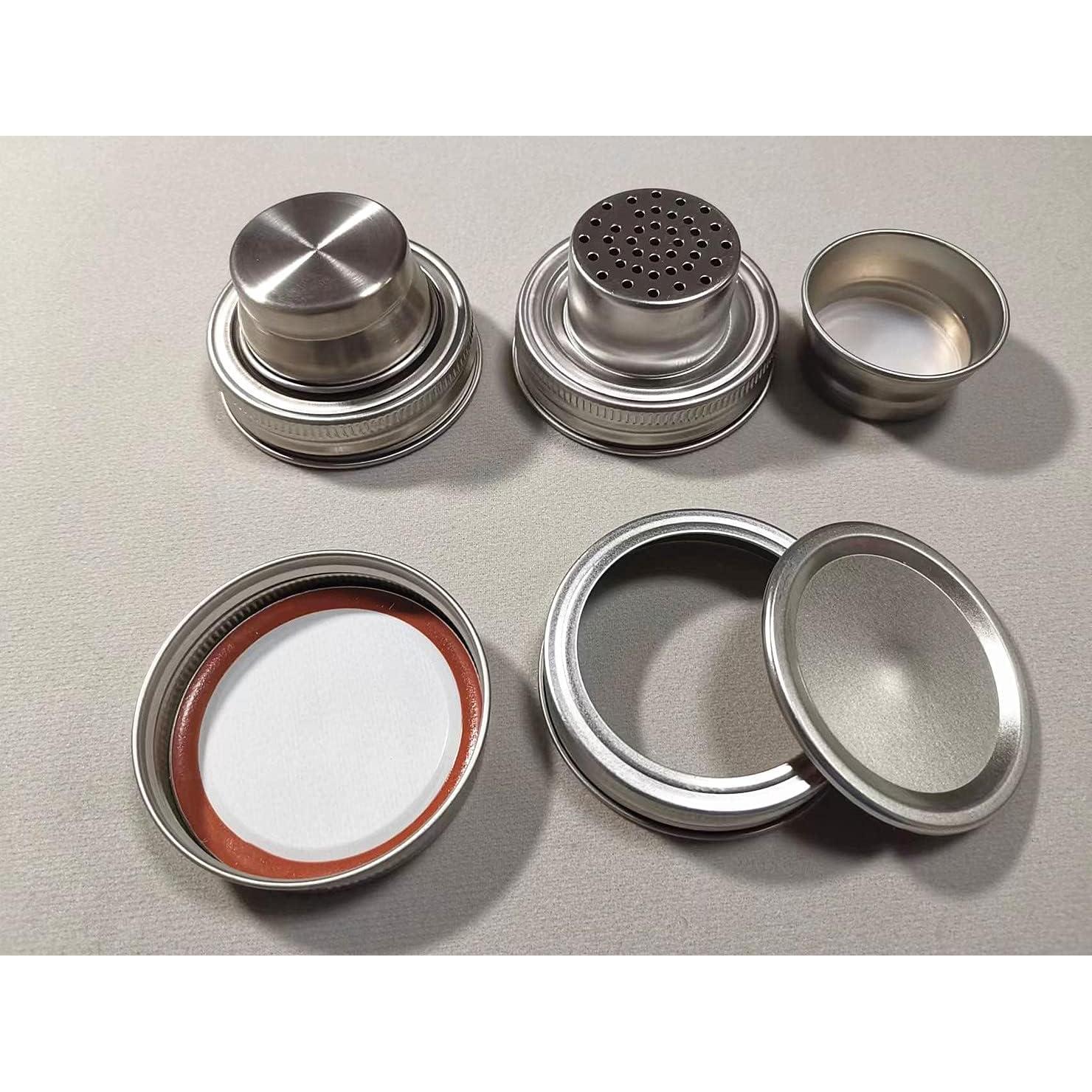 Juego de 4 tapas de frascos Mason Shaker MIA GENOVIA 70mm