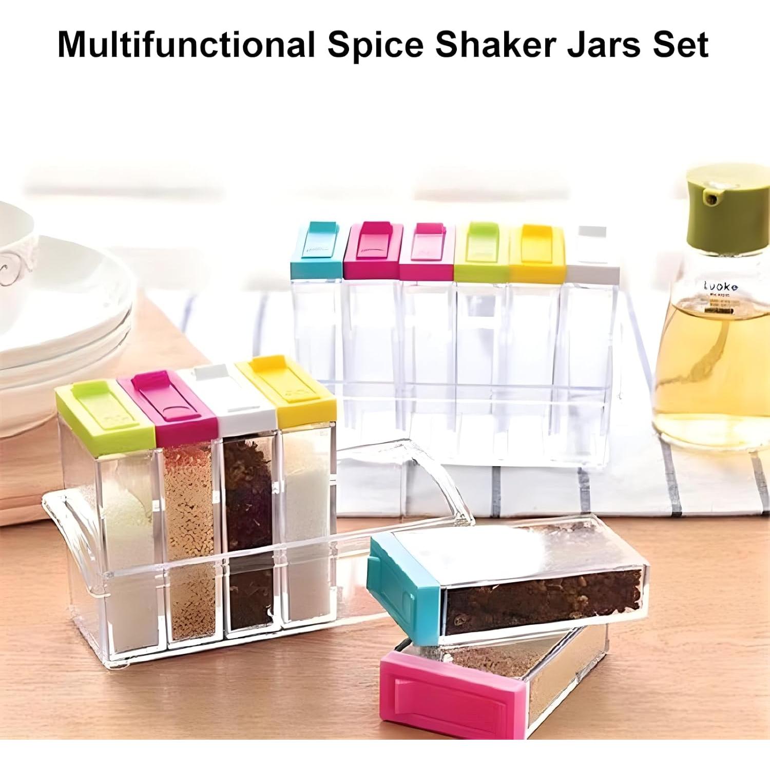 Set de 12 Tarros de Especias Anberky con Bandeja y Tapa