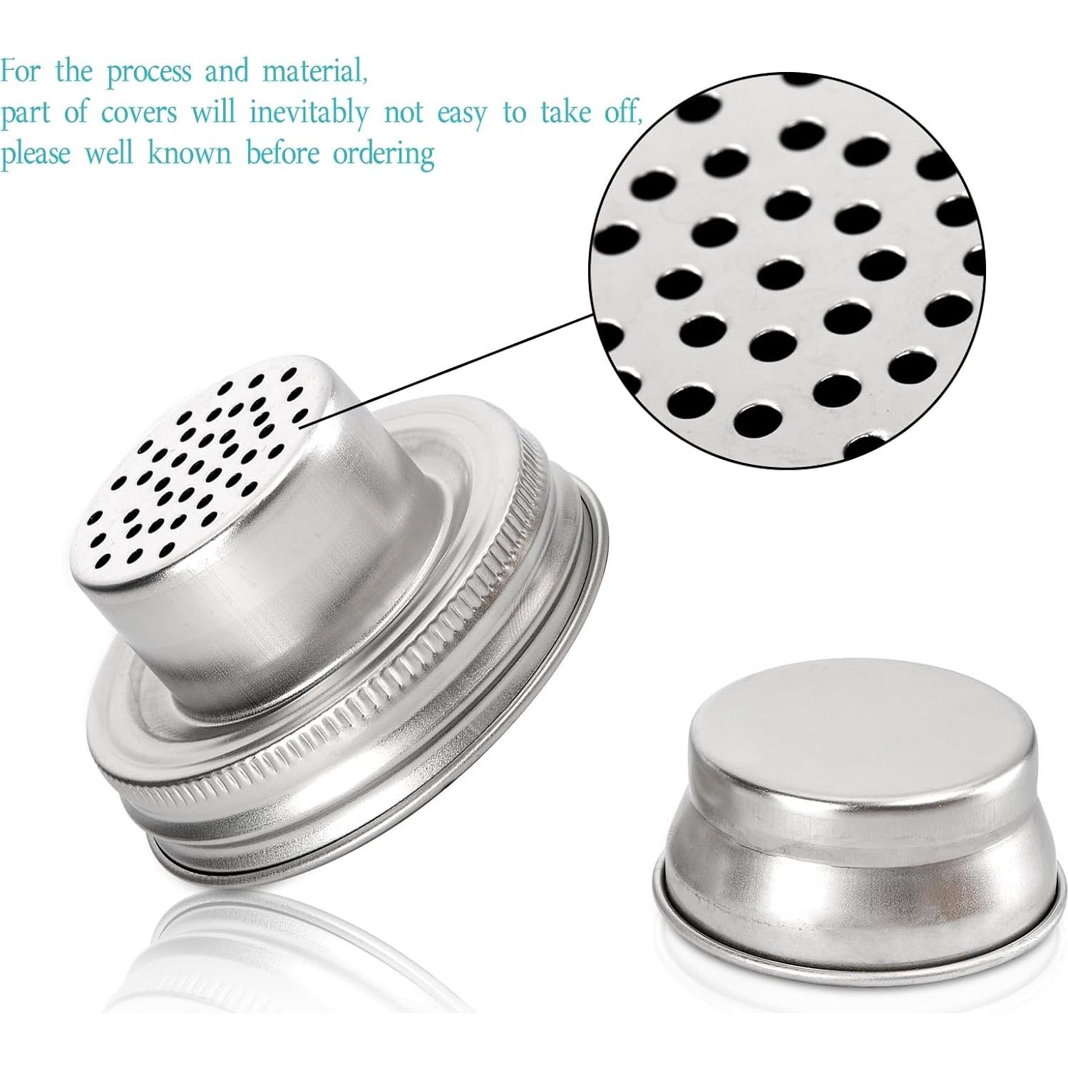 Lyellfe 8 Tapas de Acero Inoxidable para Frascos Mason