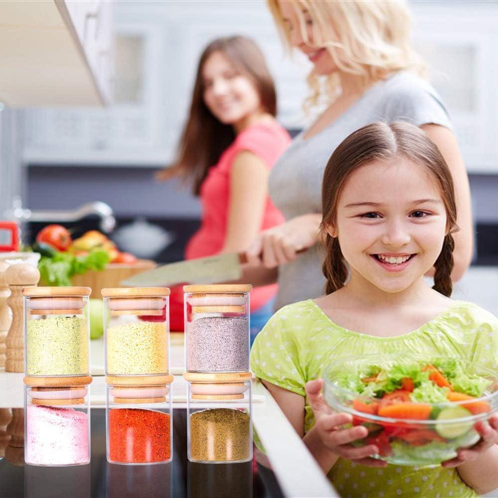 Juego de 20 Tarros de Especias Tzerotone 74.8ml Vidrio y Bambú
