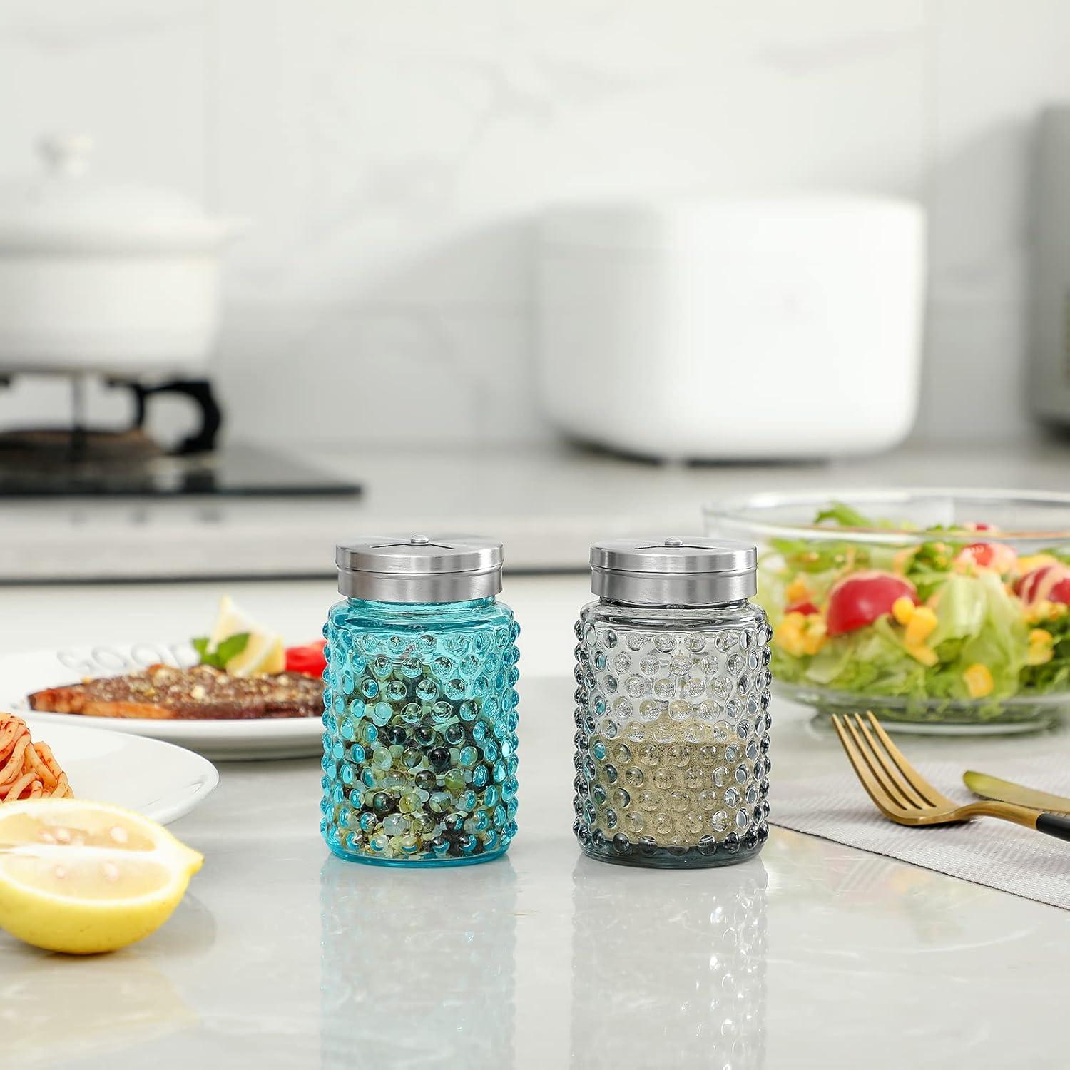 Conjunto de Sal y Pimienta Everest de Vidrio 118 ml con Tapa de Acero