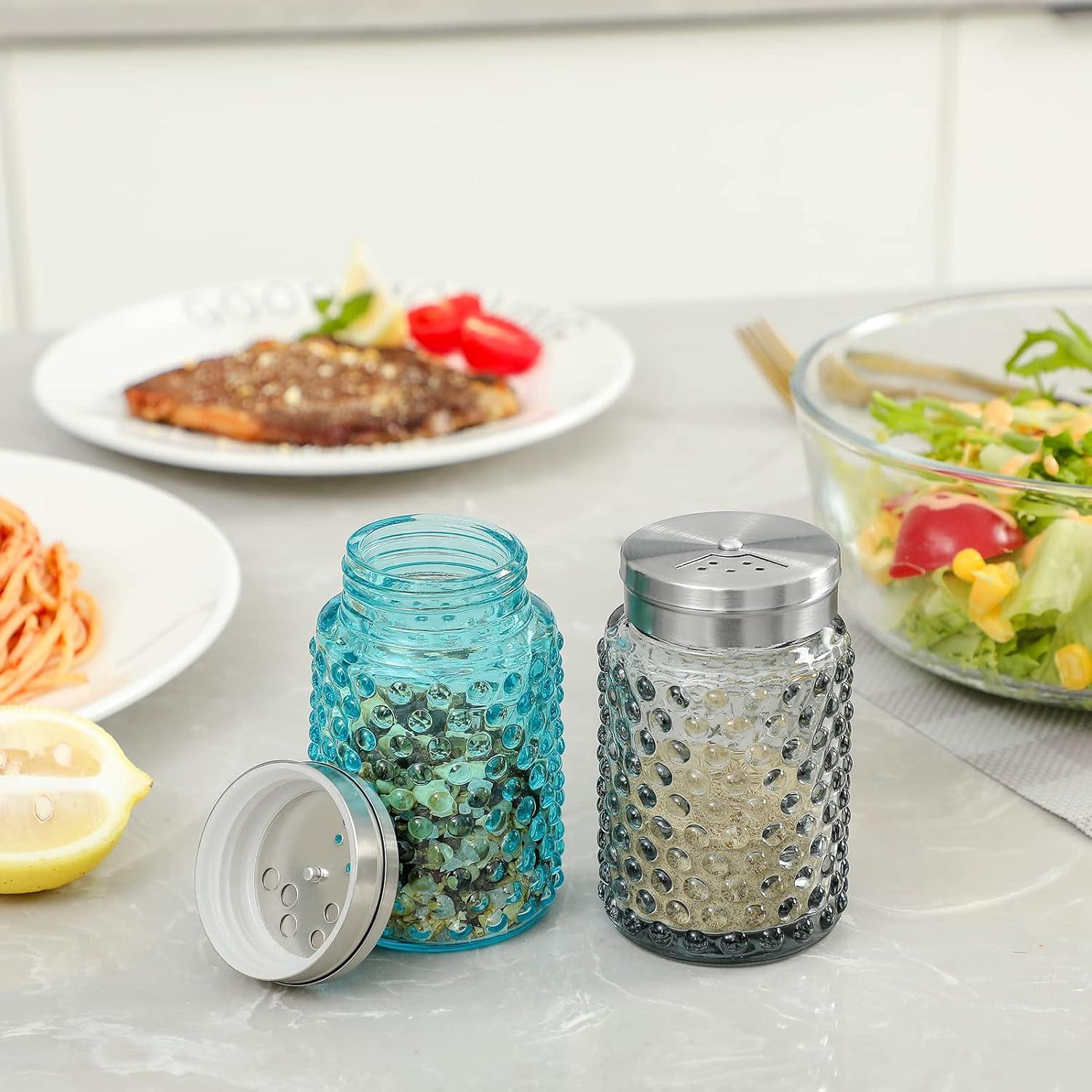 Conjunto de Sal y Pimienta Everest de Vidrio 118 ml con Tapa de Acero