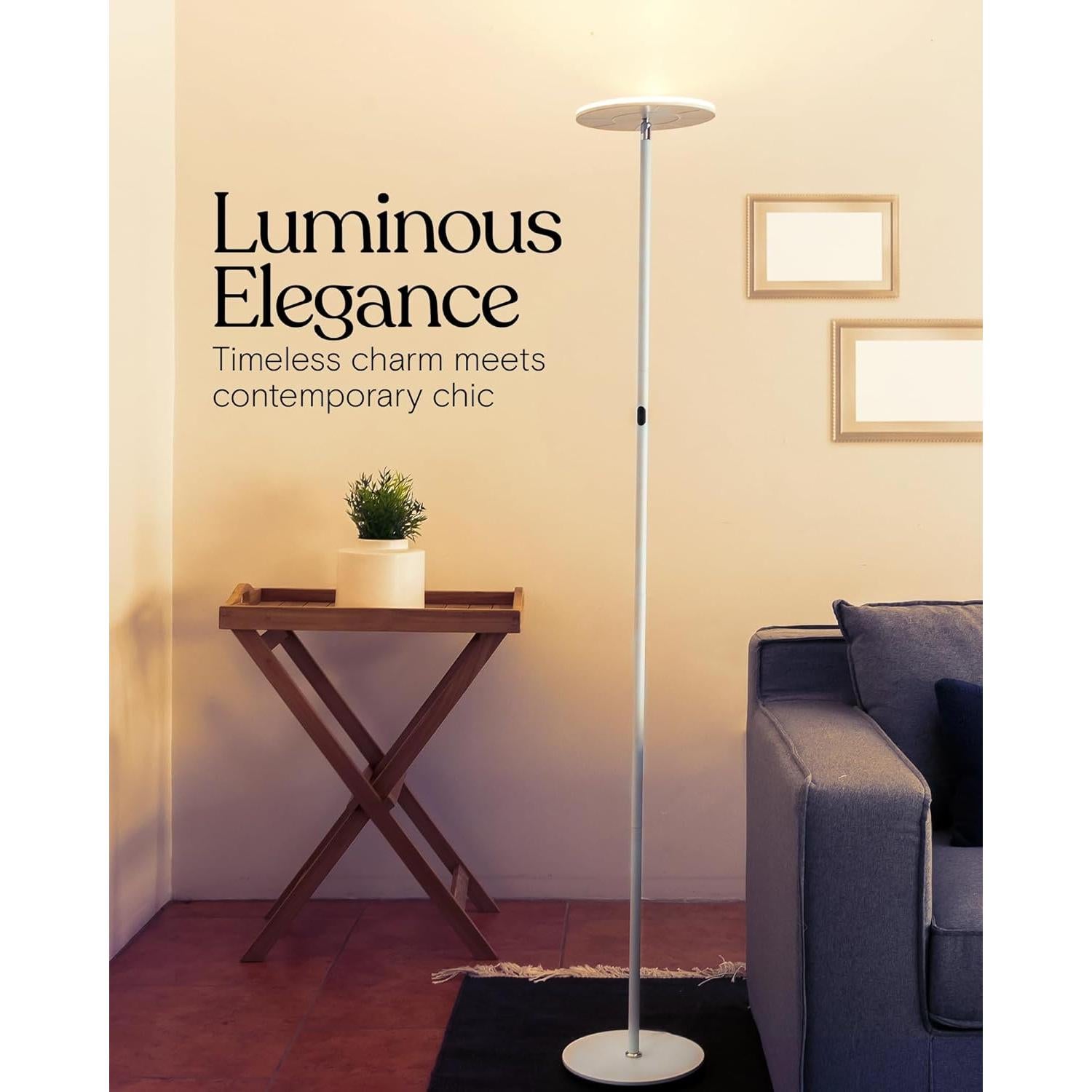 Lámpara de Pie Brightech Sky LED Regulable Blanca 3000K