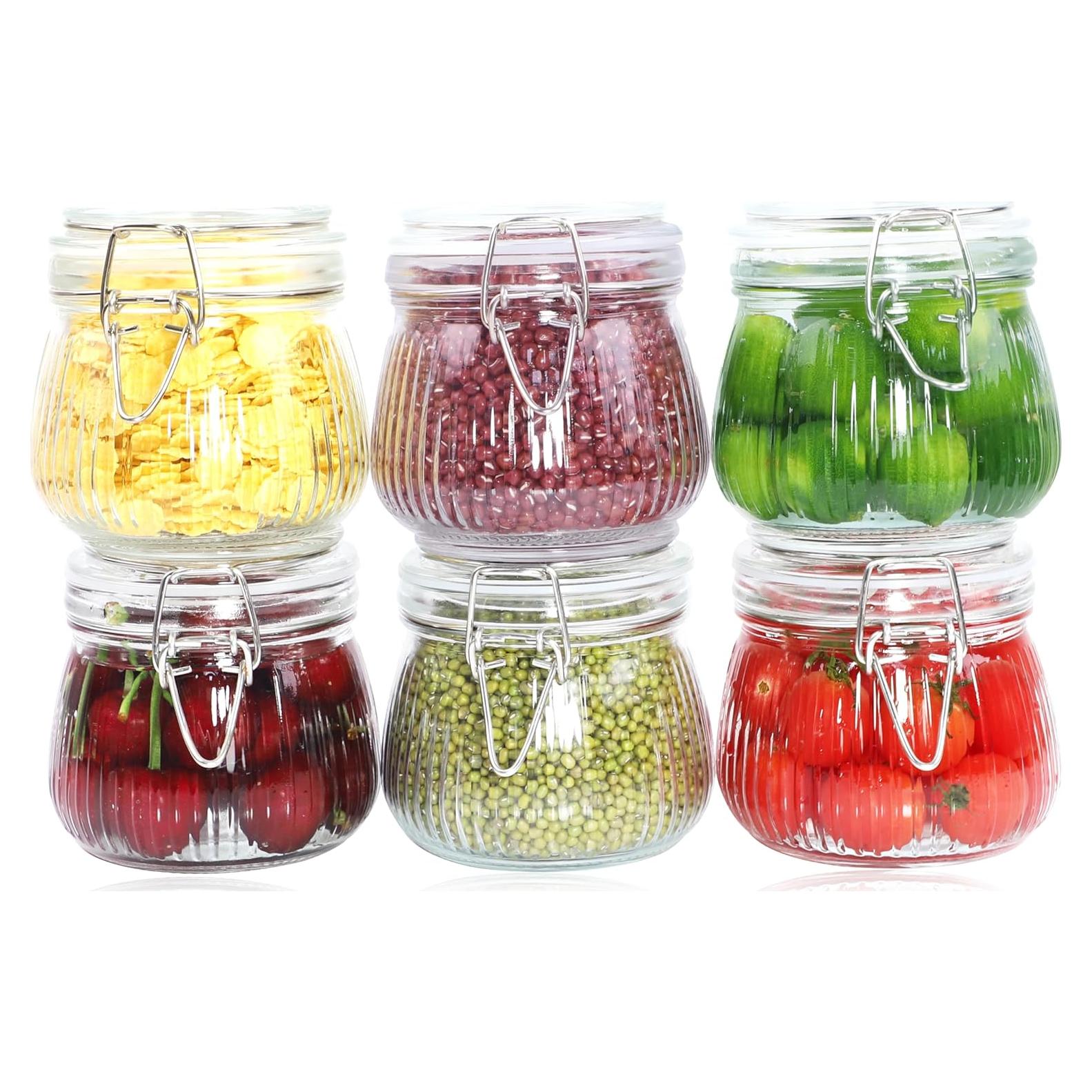 Tarros de vidrio herméticos GMCOZY 473ml - 6 unidades