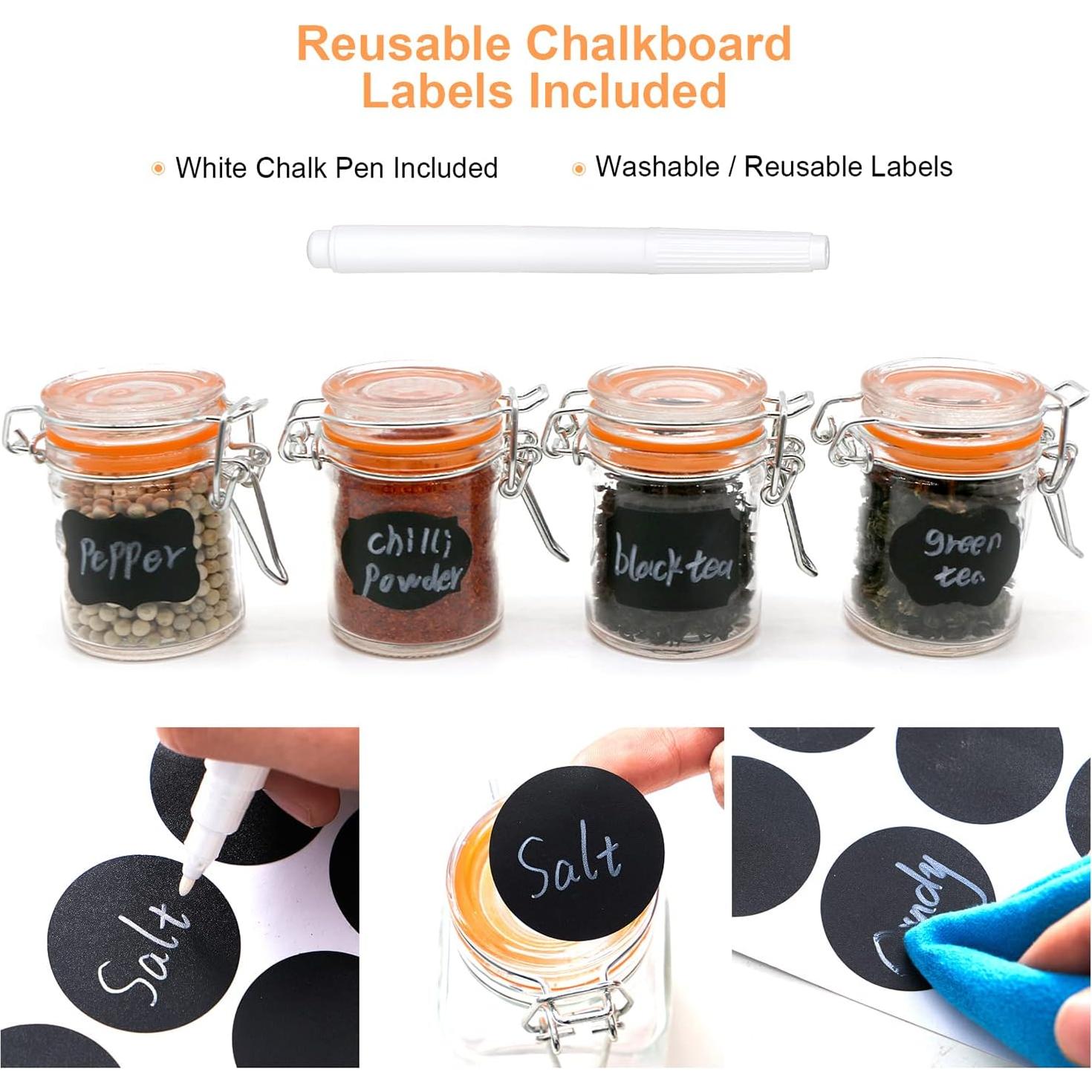 Frascos de Especias de Vidrio Hermético Homelike 12 Piezas 50ml