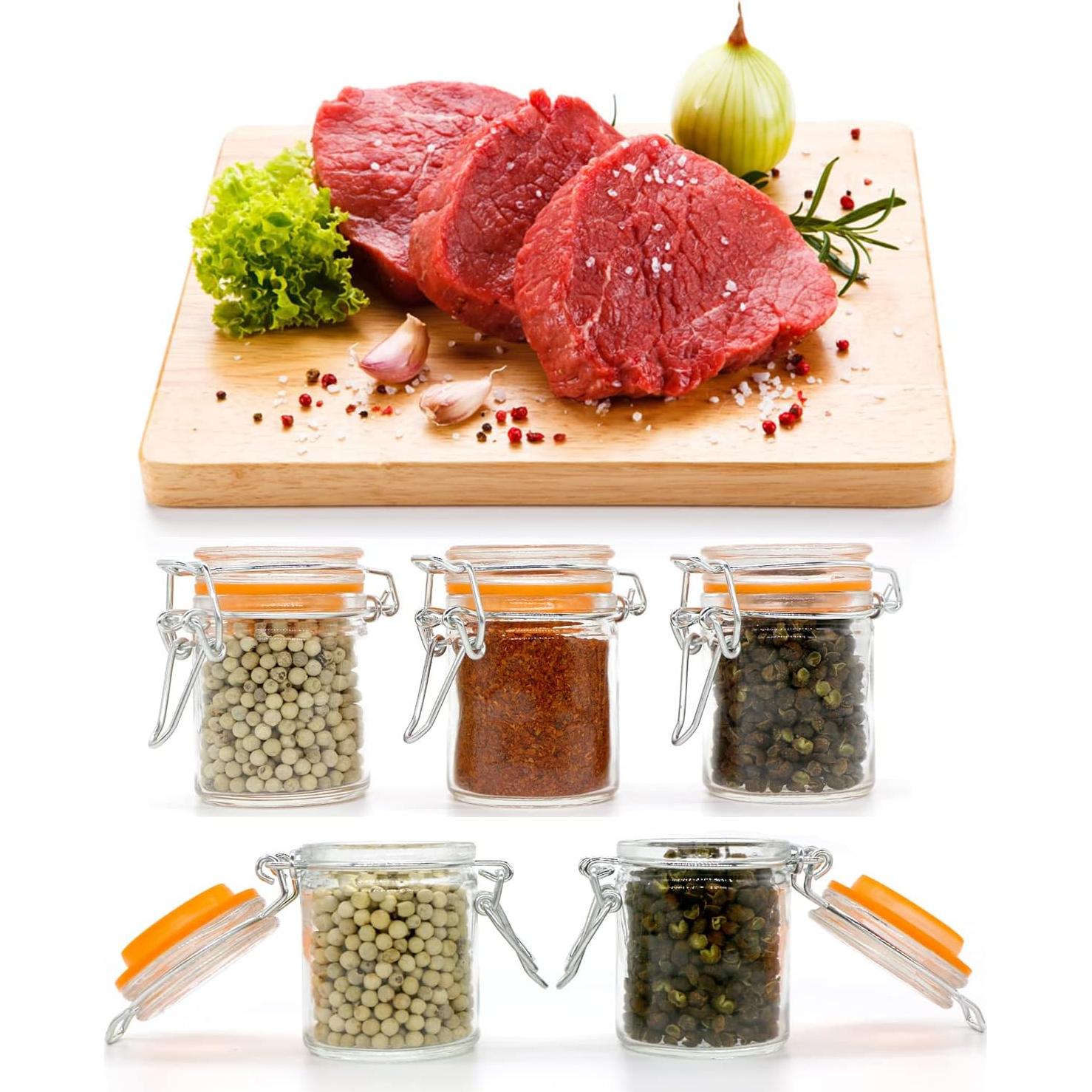 Frascos de Especias de Vidrio Hermético Homelike 12 Piezas 50ml